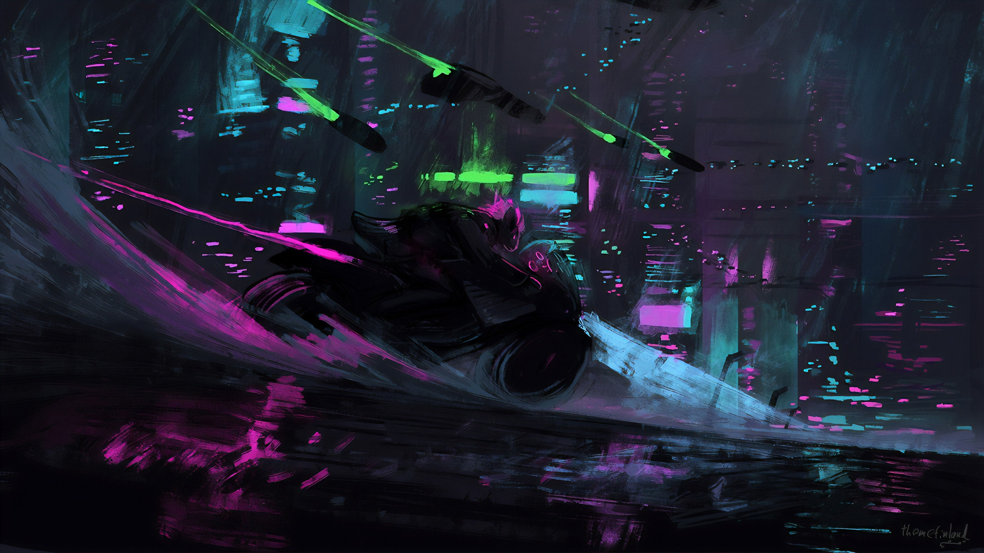 Wallpaper #WkD9LpMBJhL2WPbal7s-149 986644 City Street Futuristic Digital Art Science Fiction Eddie