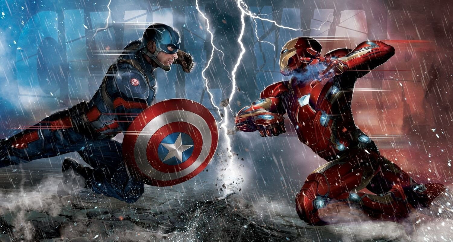 Wallpaper #B70BF Captain America Surrounded by Lightning from Thors Hammer