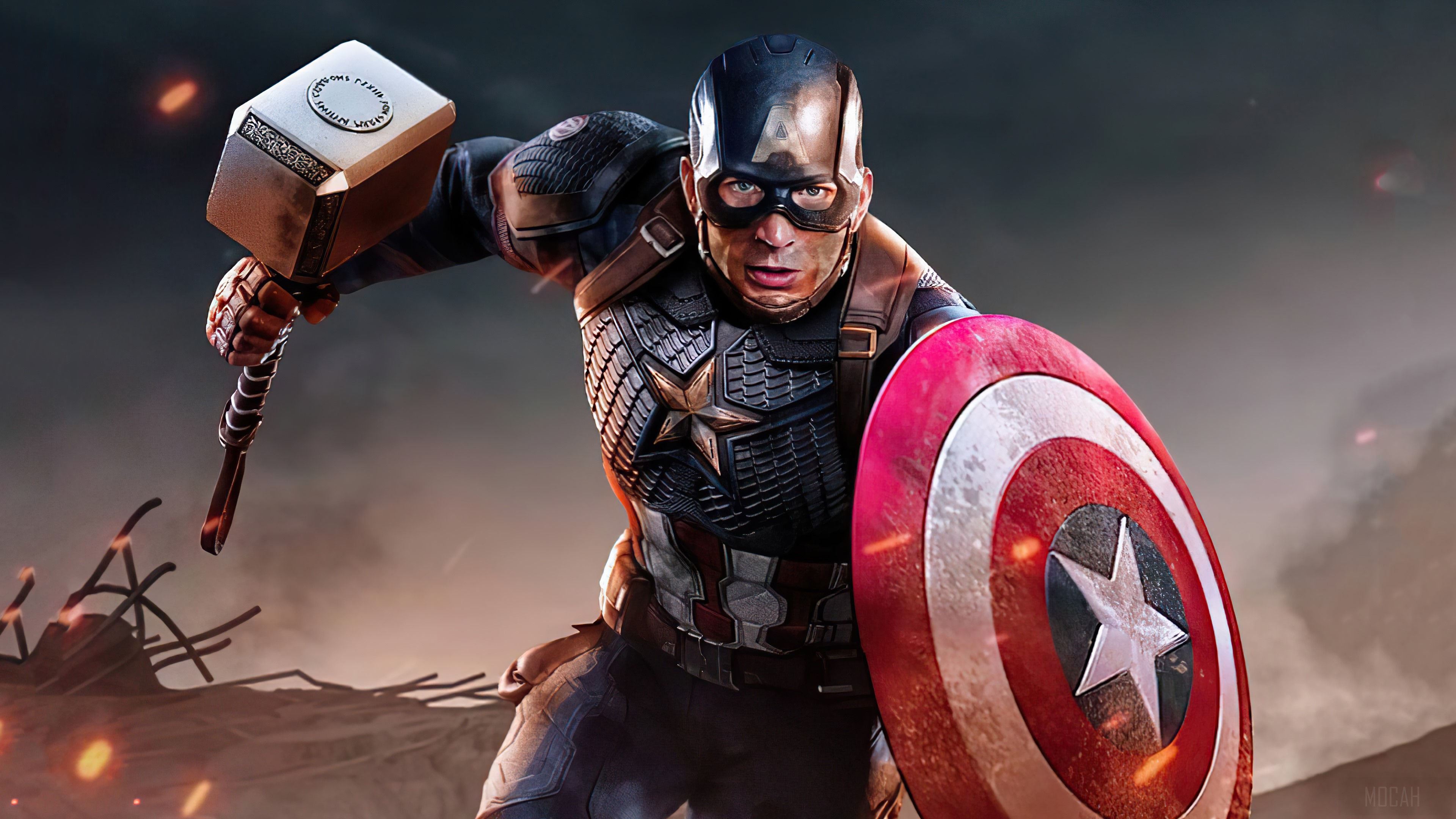 Wallpaper #n3Quwo4B_8f4nGFa326S4 362068 Captain America Shield Hammer 4K Wallpaper Rare Gallery HD