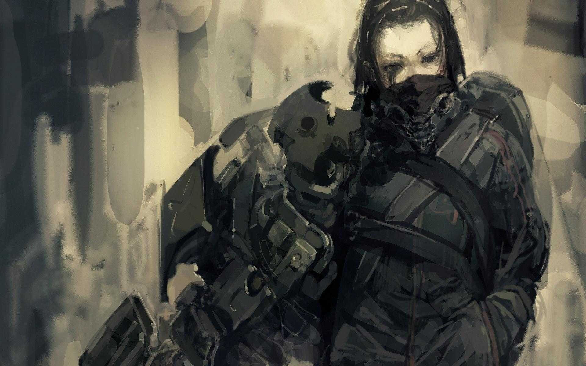 Wallpaper #30URm44B7YBJg1BVw6Fs0 1087552 Cyberpunk Futuristic Soldier Science Fiction Cyborg
