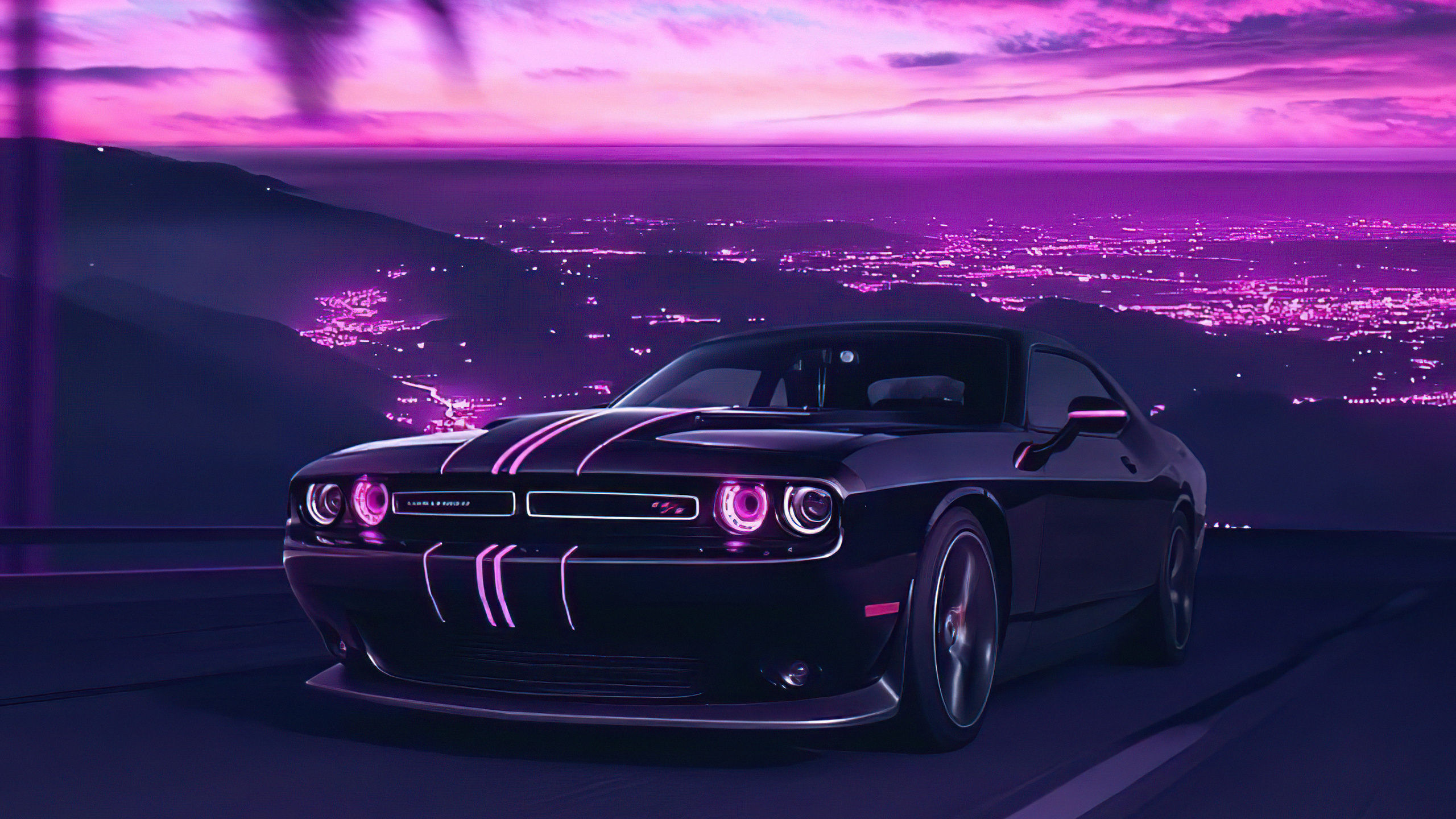 Wallpaper #-f_Ma5MB3lSXT3zUB-gi408 Dodge Challenger Dodge Cars HD 4K 5K Vaporwave Artist Artwork