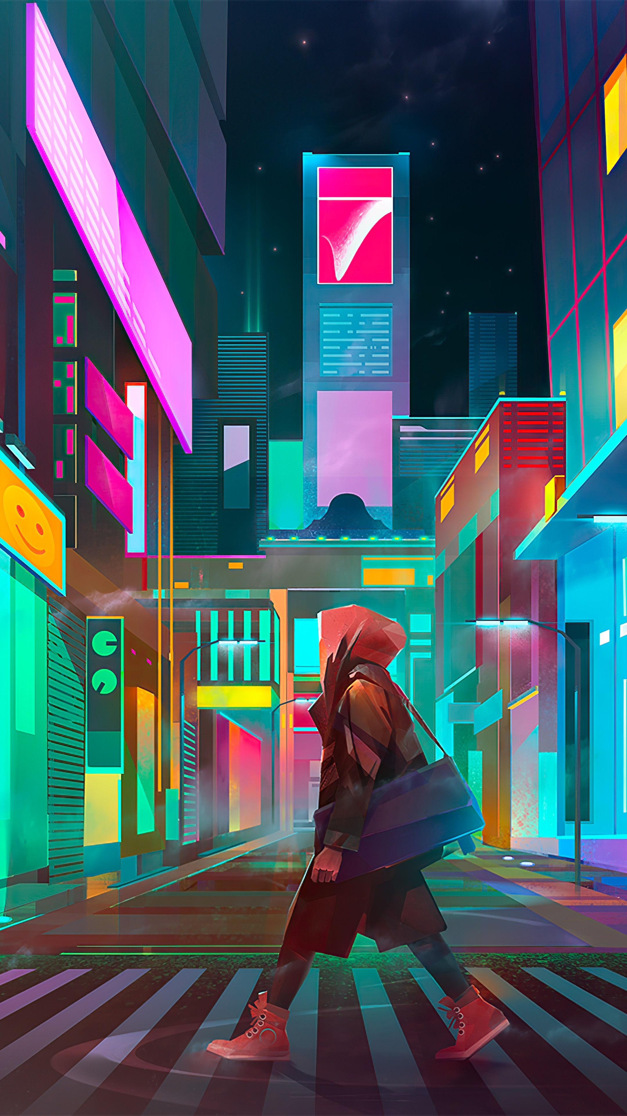 Wallpaper #N2er-5IBSpphPi3-ZJXN229 Cyberpunk Artist Artwork Digital Art HD Deviantart Neon HD Phone