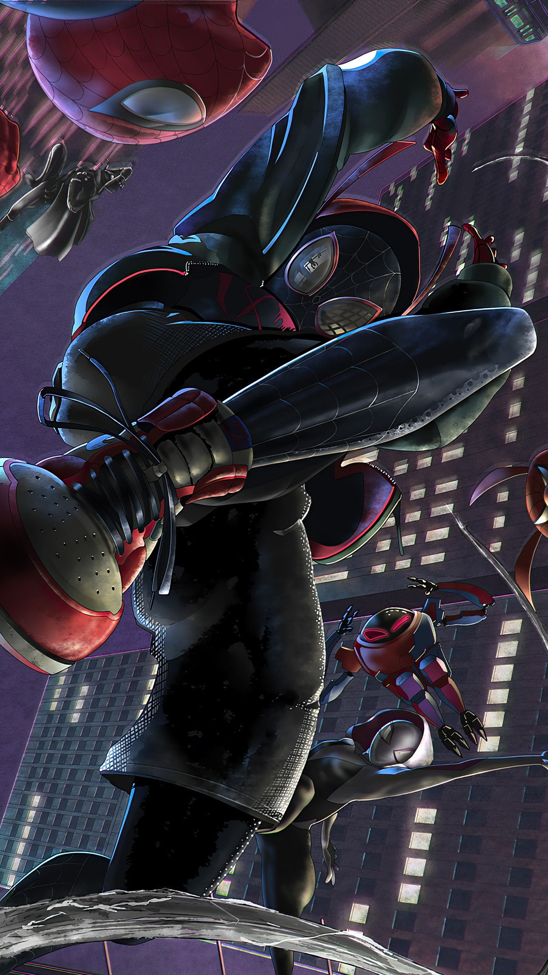 Wallpaper #_GjhFpMBSpphPi3-CAzn260 Spider Man Battle on the Bridge Iron Spider Spider Man Peter Parker