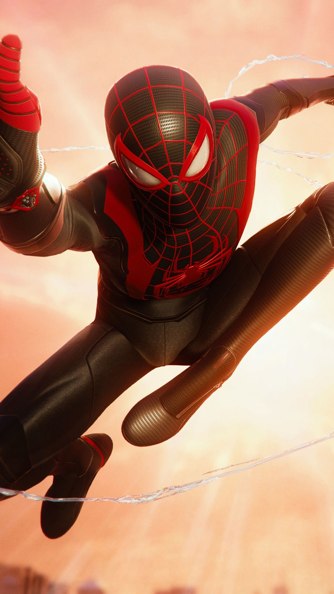 Wallpaper #GkWwlY4B7YBJg1BVIaCK59 Spider-Man Swinging Through a Sunset