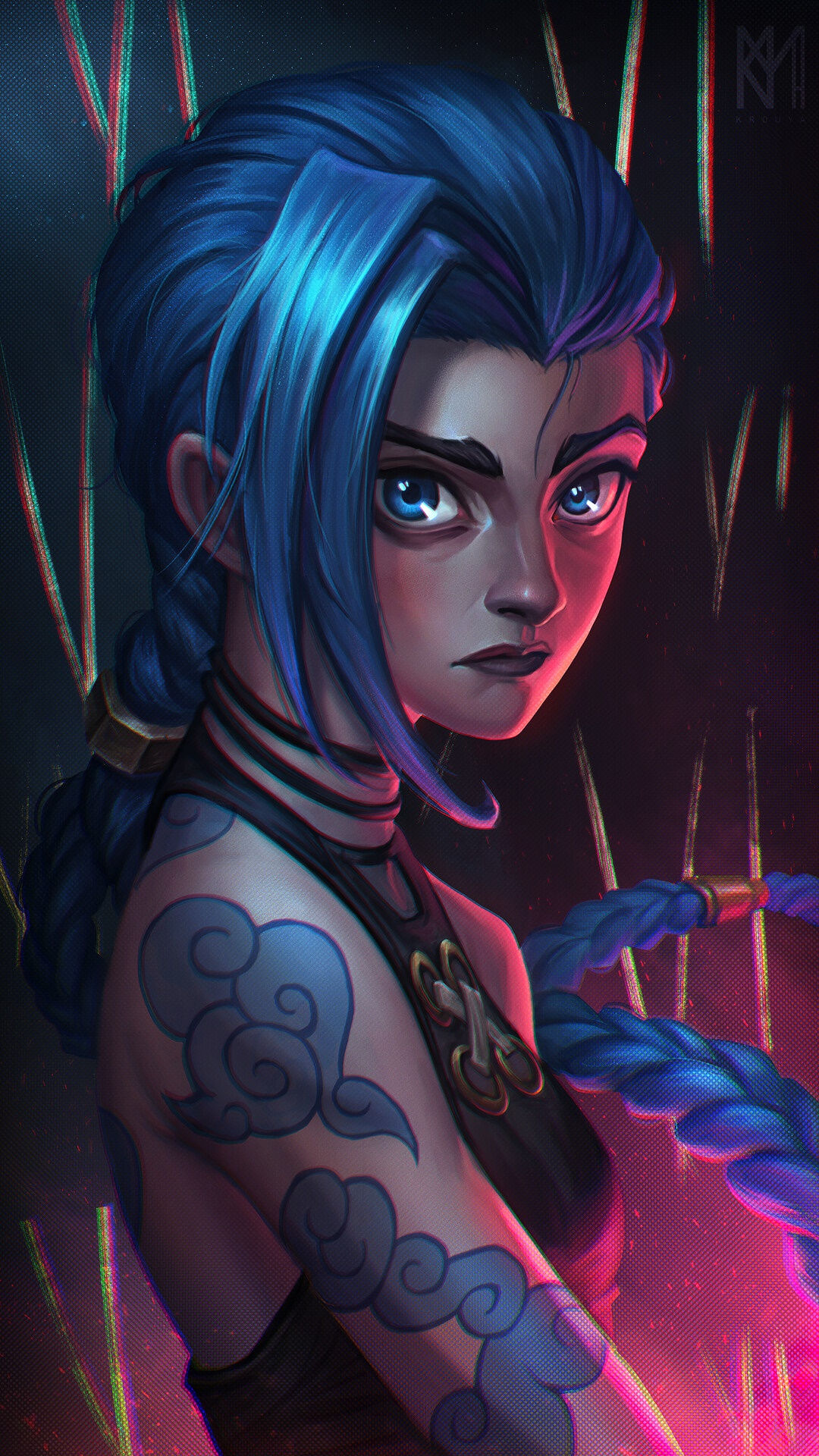 Wallpaper #XmdMB5MBSpphPi3-rMV2180 Arcane Jinx Netflix Series Lol Art 4K HD Wallpaper Rare Gallery