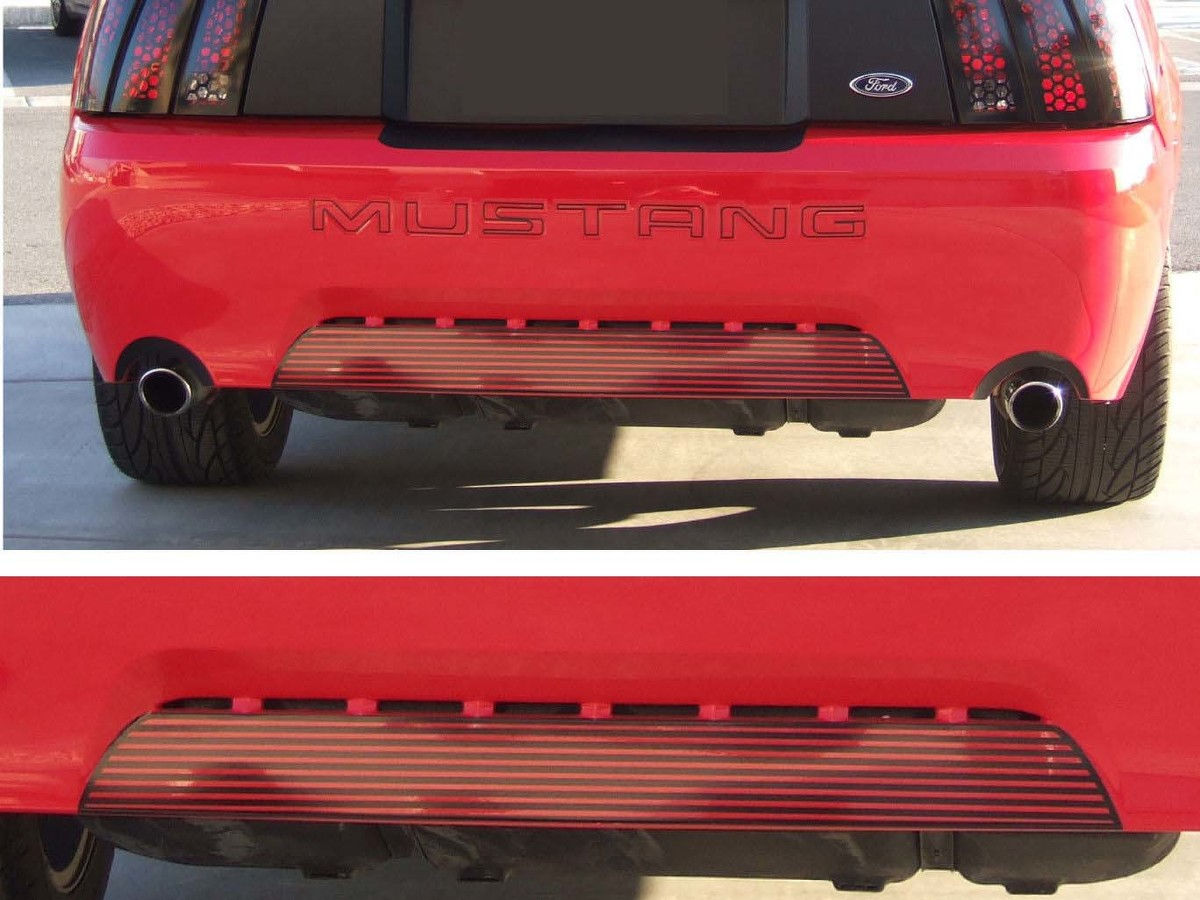 Wallpaper #2e_gTJMBMN-XEVvVrT7C141 99 04 Ford Mustang Lined Rear Lower Bumper Insert Decal Graphics Sticker