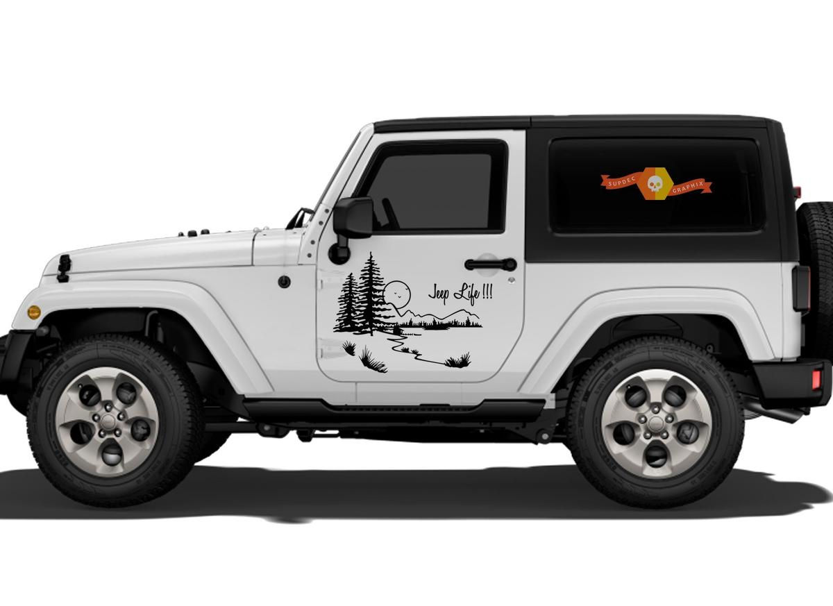 Wallpaper #uxnyO48BtGB6xQ78DbJj54 Jeep Life Vinyl Decal Graphic Side Wrangler Rubicon Sahara Jk Jku Tj