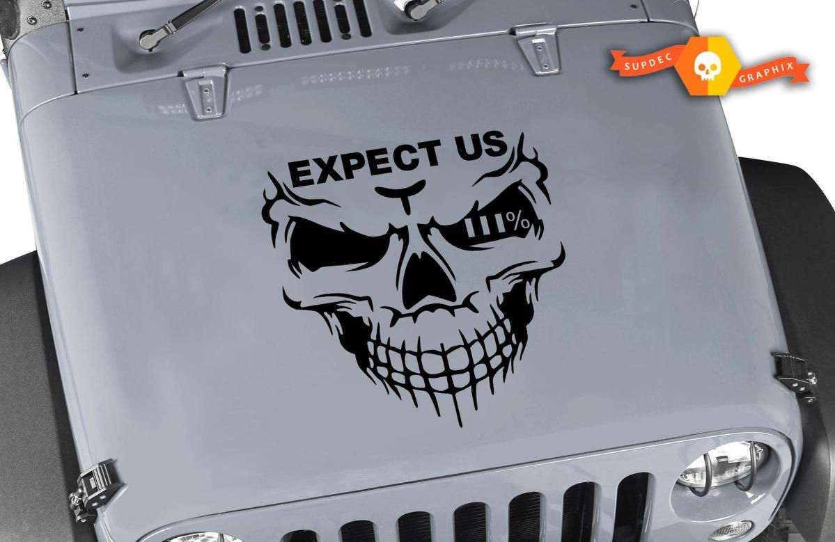 Wallpaper #uxnyO48BtGB6xQ78DbJj29 Jeep Decals Jeep Wrangler Expect Us Iii Vinyl Hood Decal 20x20