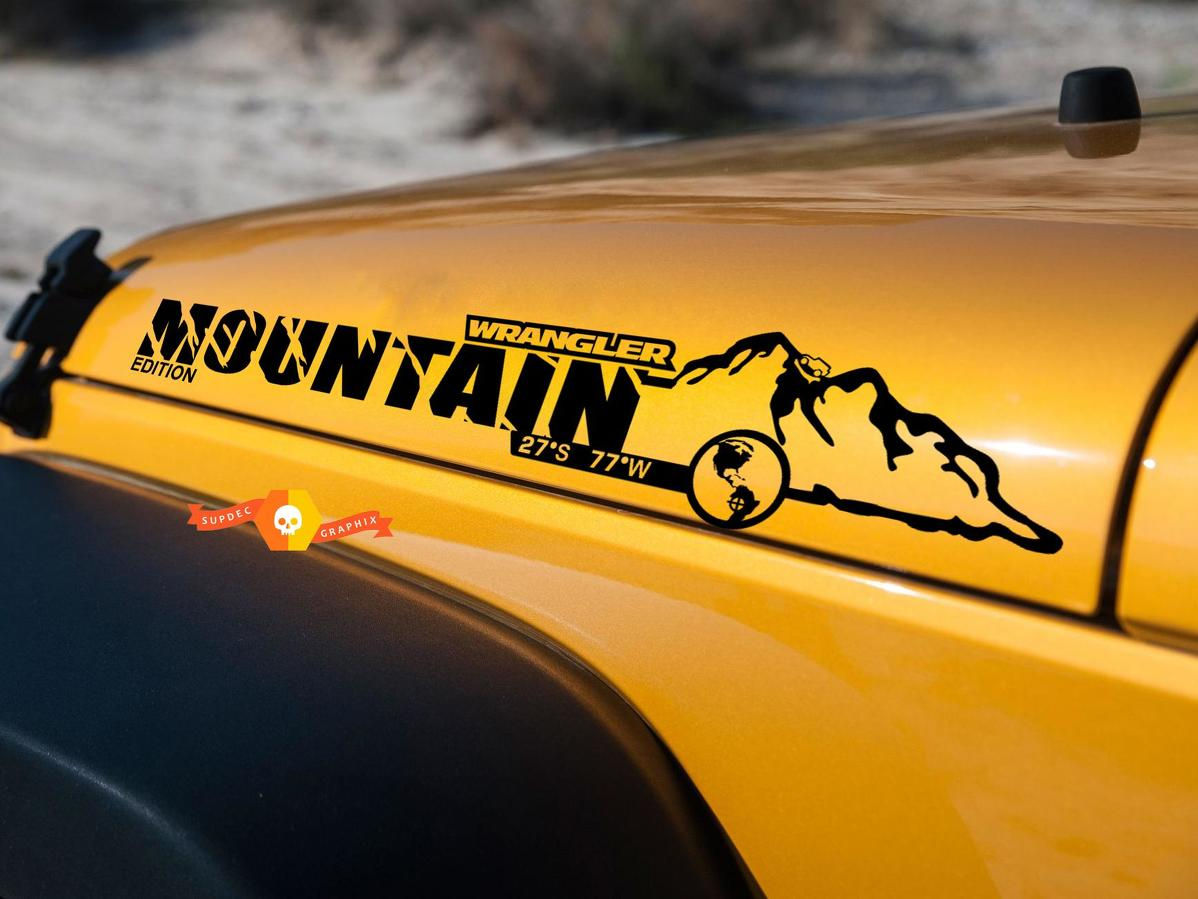 Wallpaper #uxnyO48BtGB6xQ78DbJj53 Pair Jeep Wrangler Mountain Edition Vinyl Hood Decals Jk Jku 2007 2016