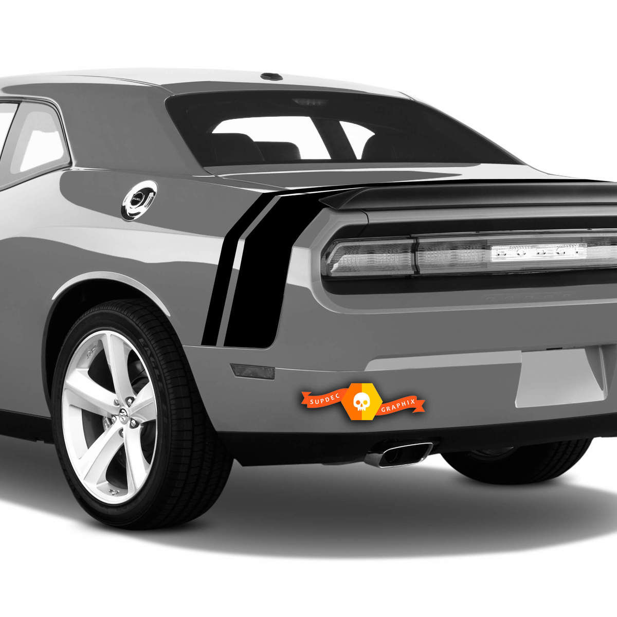 Wallpaper #Q__mZ5MB3lSXT3zU1ONB146 Dodge Challenger Trunk Decal Rear Dual Stripes for Rt Srt Sxt Side