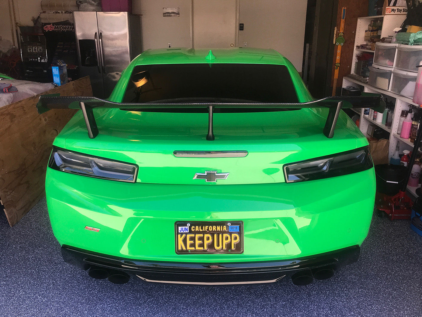 Wallpaper #accc0 Neon Lit Camaro Parked by the Ocean on Craiyon