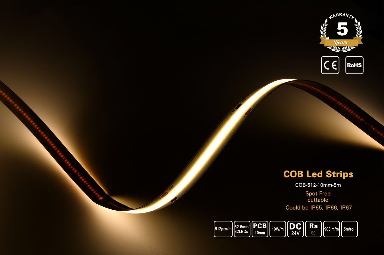 Wallpaper #J2chC5MBSpphPi3-VNjy89 3000k 10mm 512leds 10w 24v Ip67 LED Strip Light Waterproof Cob LED