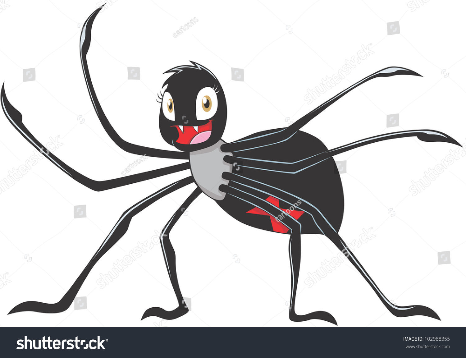 Wallpaper #q2cuCZMBSpphPi3-j85449 Happy Spider Cartoon Stock Vector 102988355 Shutterstock