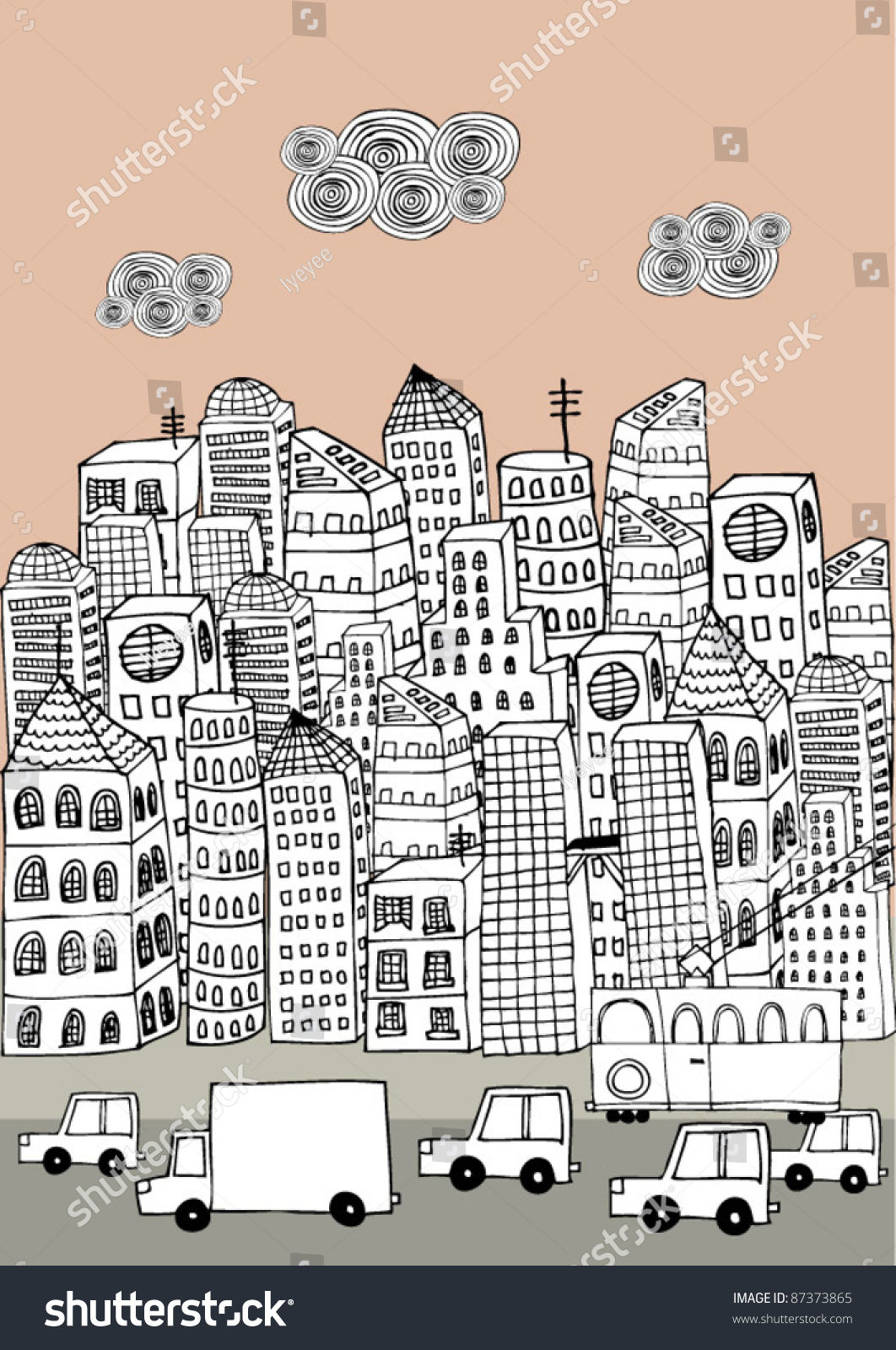 Wallpaper #dmfr65IBSpphPi3-5U-B270 Building Illustrationvector Stock Vector 87373865 Shutterstock