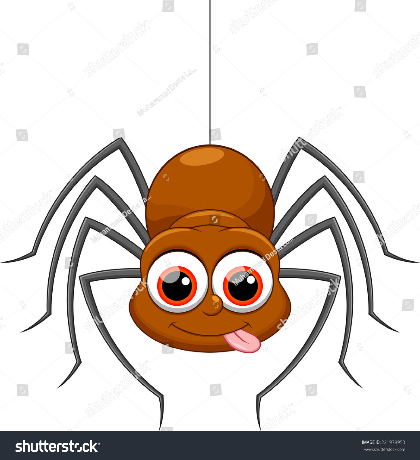 Wallpaper #46455 Brown Spider Cartoon Isolated Illustration Stock Vector Image Art Alamy