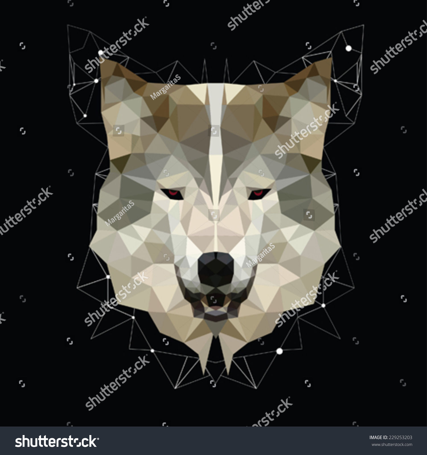 Wallpaper #4h3xLJMBlOZrFDOkhswd90 Abstract Geometric Wolf Head Isolated on Stock Vector 229253203