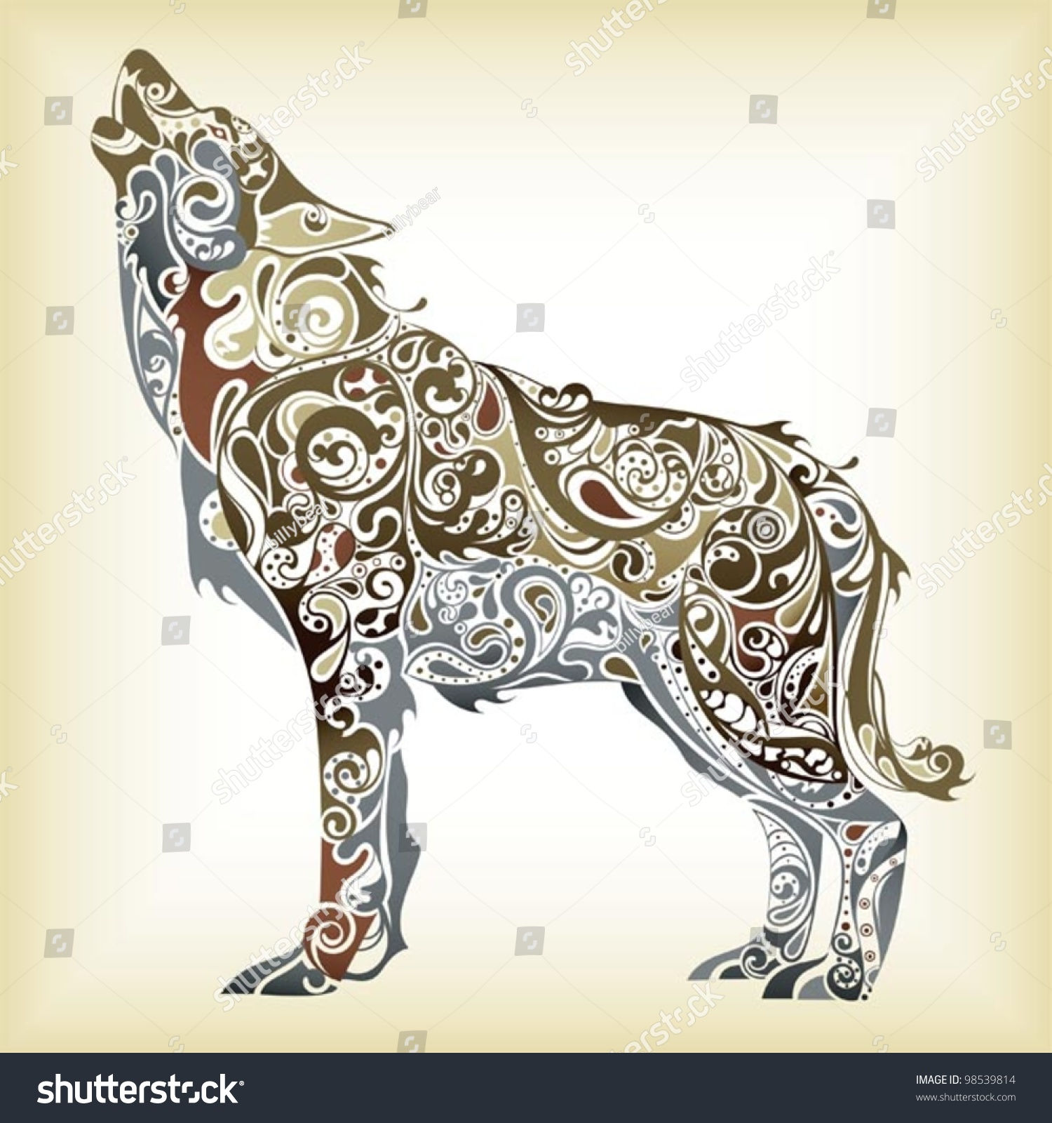Wallpaper #4h3xLJMBlOZrFDOkhswd171 Abstract Wolf Stock Vector 98539814 Shutterstock