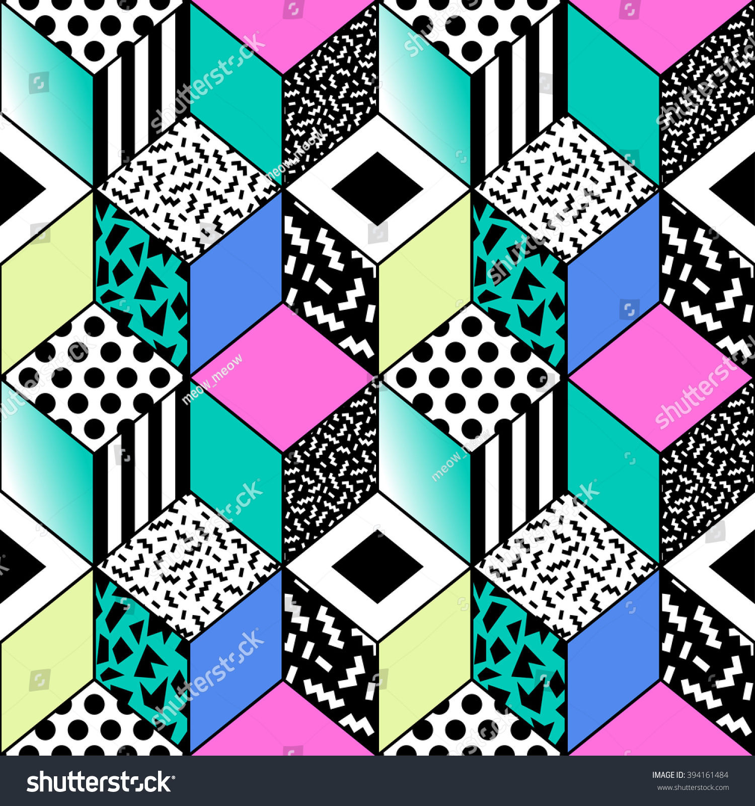 Wallpaper #W2ex7ZIBSpphPi3-OlmC8 Vector Seamless Pattern with Geometric Shapes Retro Vintage Abstract