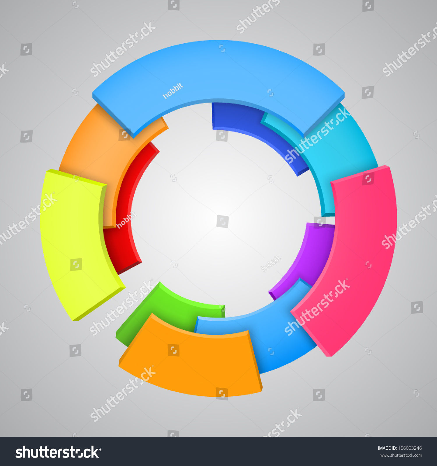 Wallpaper #qx07LZMBlOZrFDOk4M_h61 Vector Illustration of Abstract Colorful 3D Rainbow Logo Design