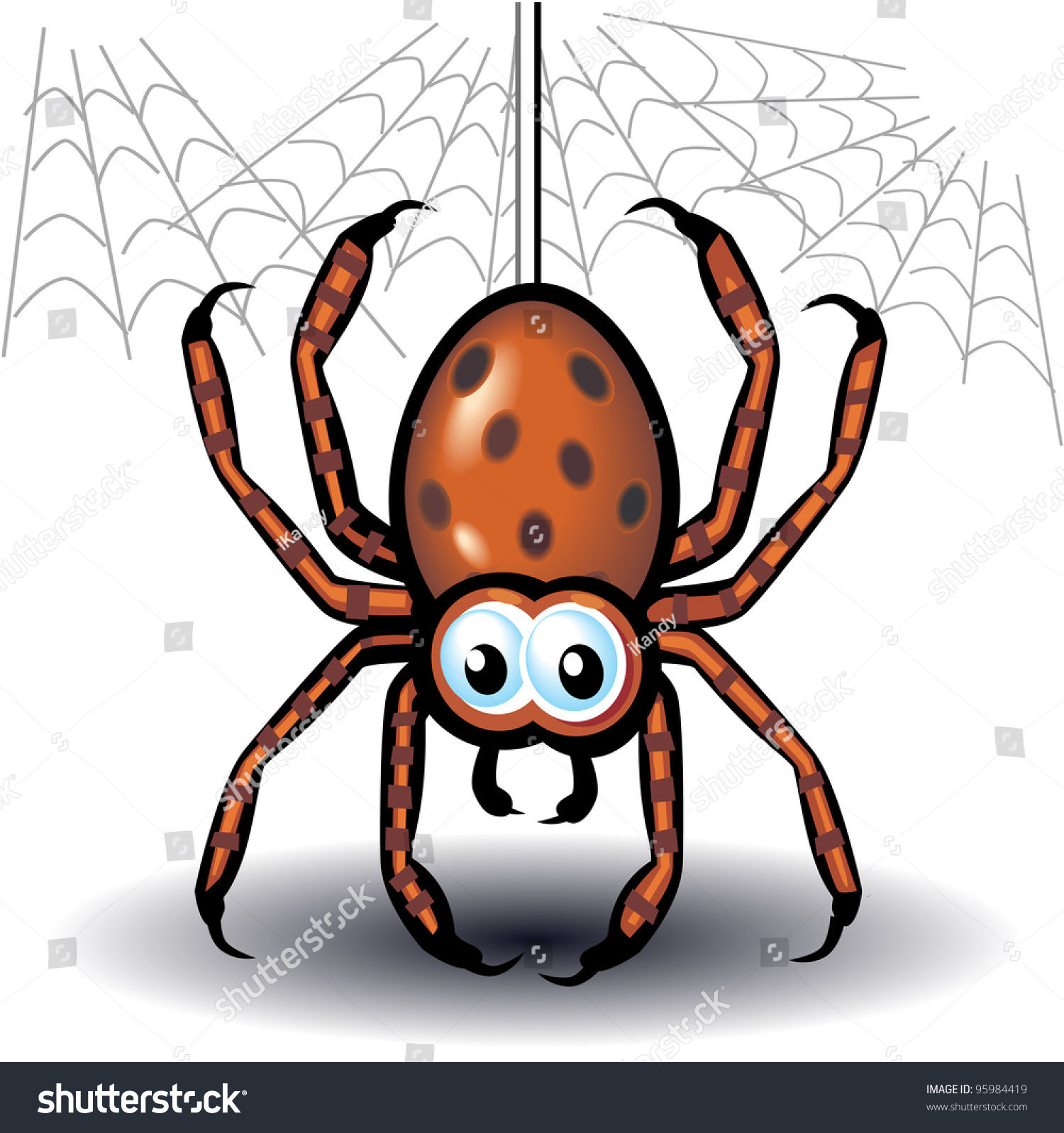 Wallpaper #46455 Brown Spider Cartoon Isolated Illustration Stock Vector Image Art Alamy