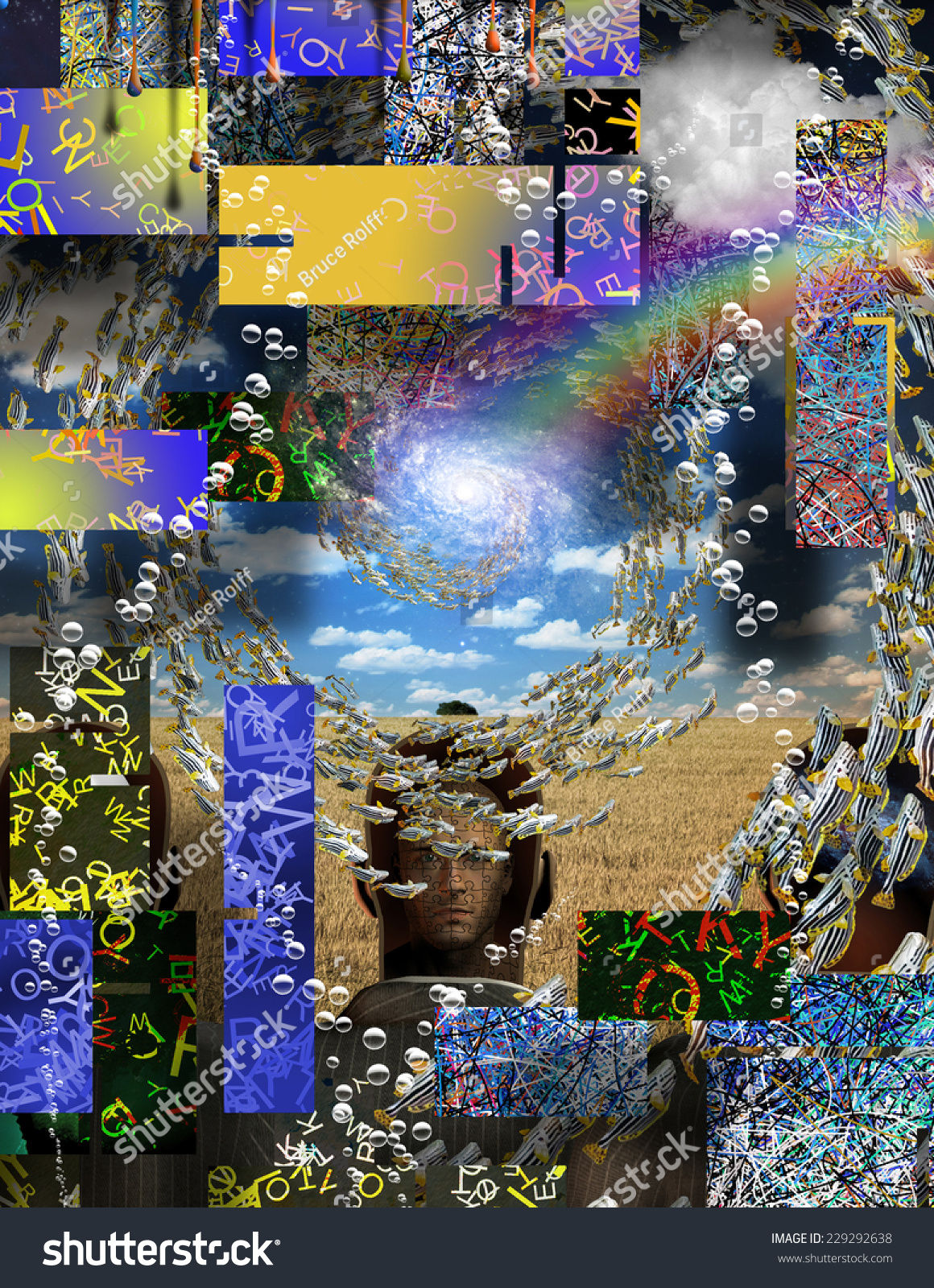 Wallpaper #A7CC0 Abstract Dreams Original Oil Painting Surrealism Handmade Art One