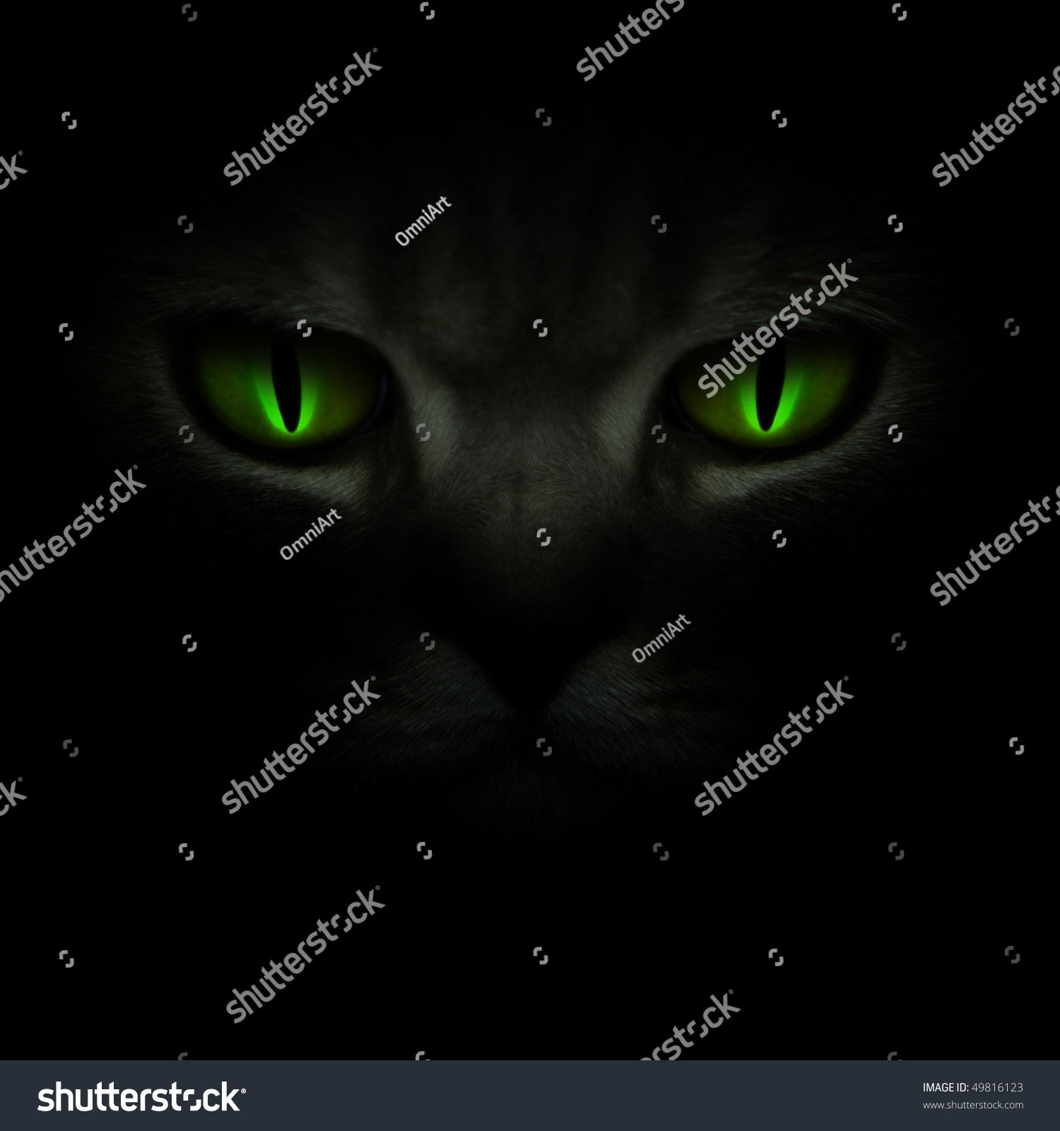 Wallpaper #0002c Glowing Wolf Eyes at Night