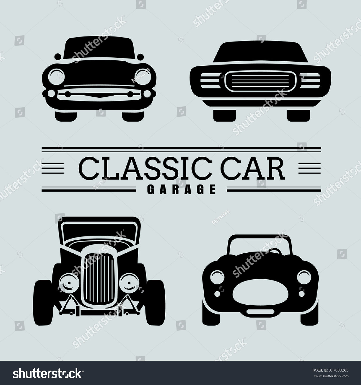 Wallpaper #SCzLSZMB0E1QgA7wqPTc277 Set Classic Car Front View Icon Vector Illustrations 397080265
