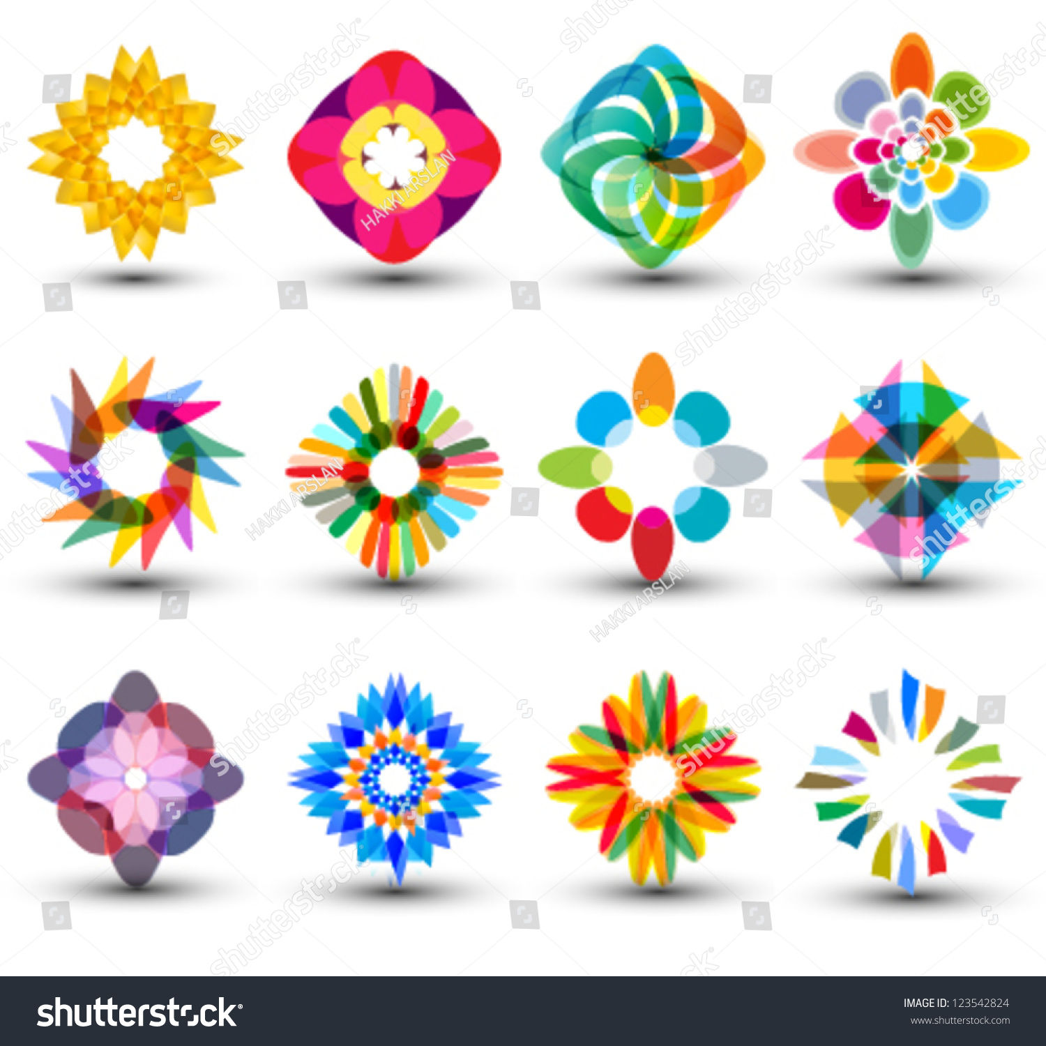 Wallpaper #qx07LZMBlOZrFDOk4M_h270 Set of Colorful Design Elements Icons Logo Set Stock Vector 123542824