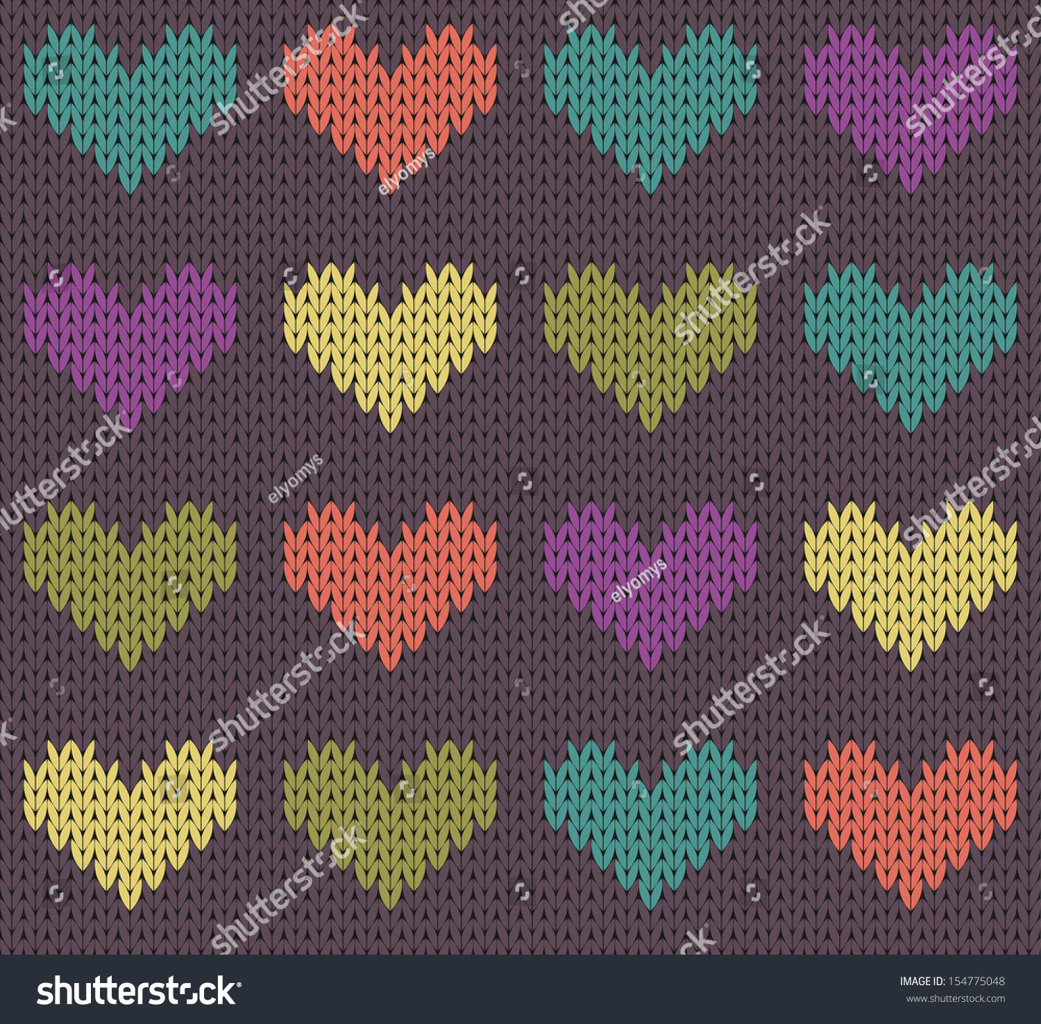 Wallpaper #HGdy7ZIBSpphPi3-_1jy306 Seamless Pattern with Knit Hearts Stock Vector Illustration 154775048