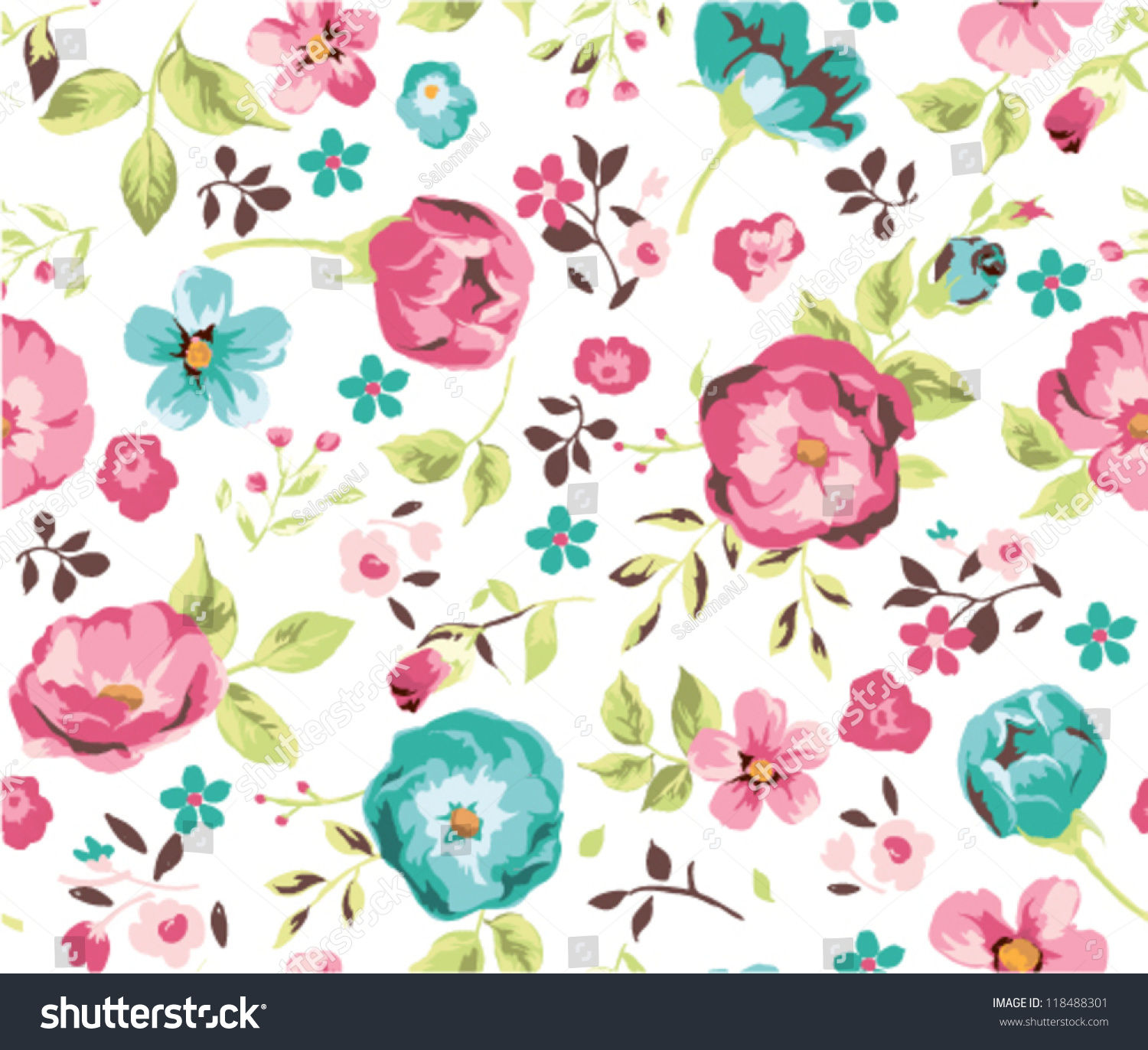 Wallpaper #4GdP9JIBSpphPi3-k3mn75 Seamless Beautiful Flower Pattern Background Stock Vector Illustration
