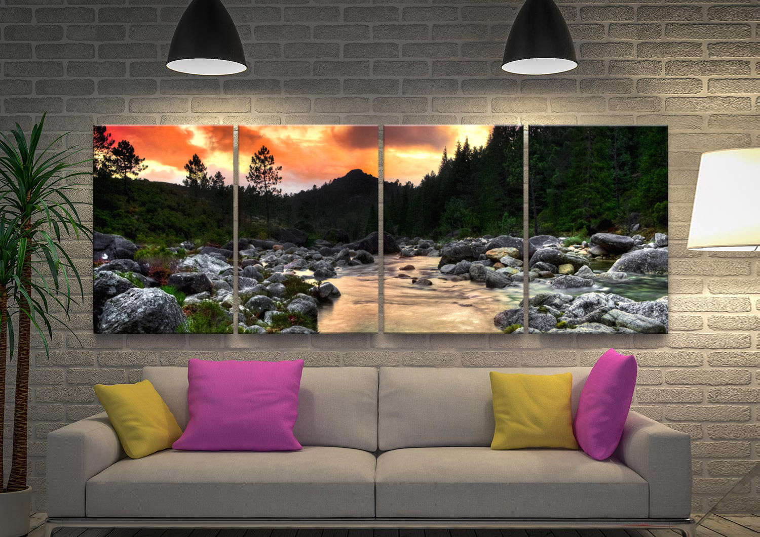 Wallpaper #FGfC_5IBSpphPi3-96QM65 The Peaceful Woods 4 Piece Canvas Wall Art Unique Gifts Melbourne Au