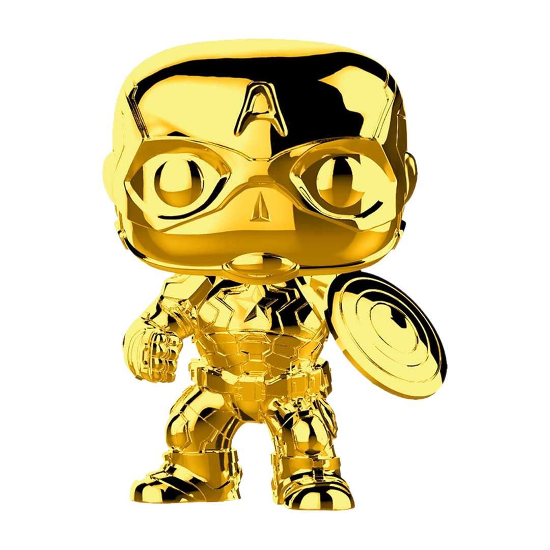 Wallpaper #vWfWEJMBSpphPi3-LPSt255 Marvel Funko Pop Vinyl 377 Gold Chrome Captain America Geekvault