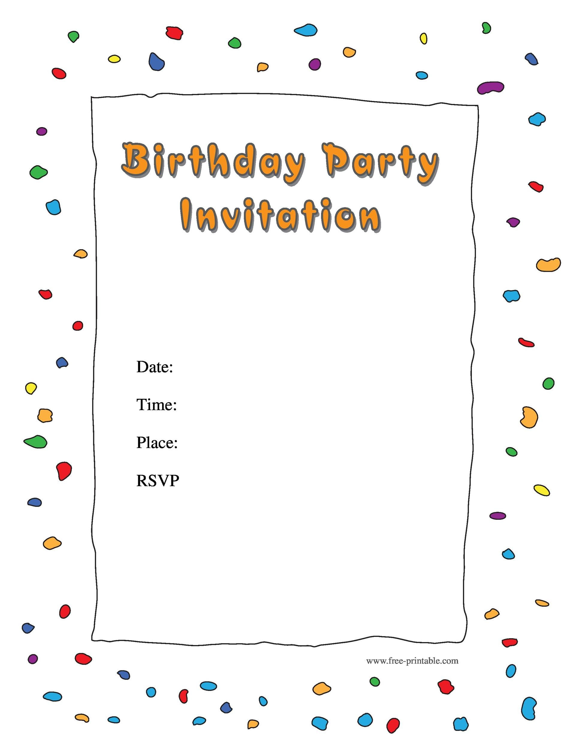 Wallpaper #34D48 Free Printable Birthday Invite Design Free Printable Birthday