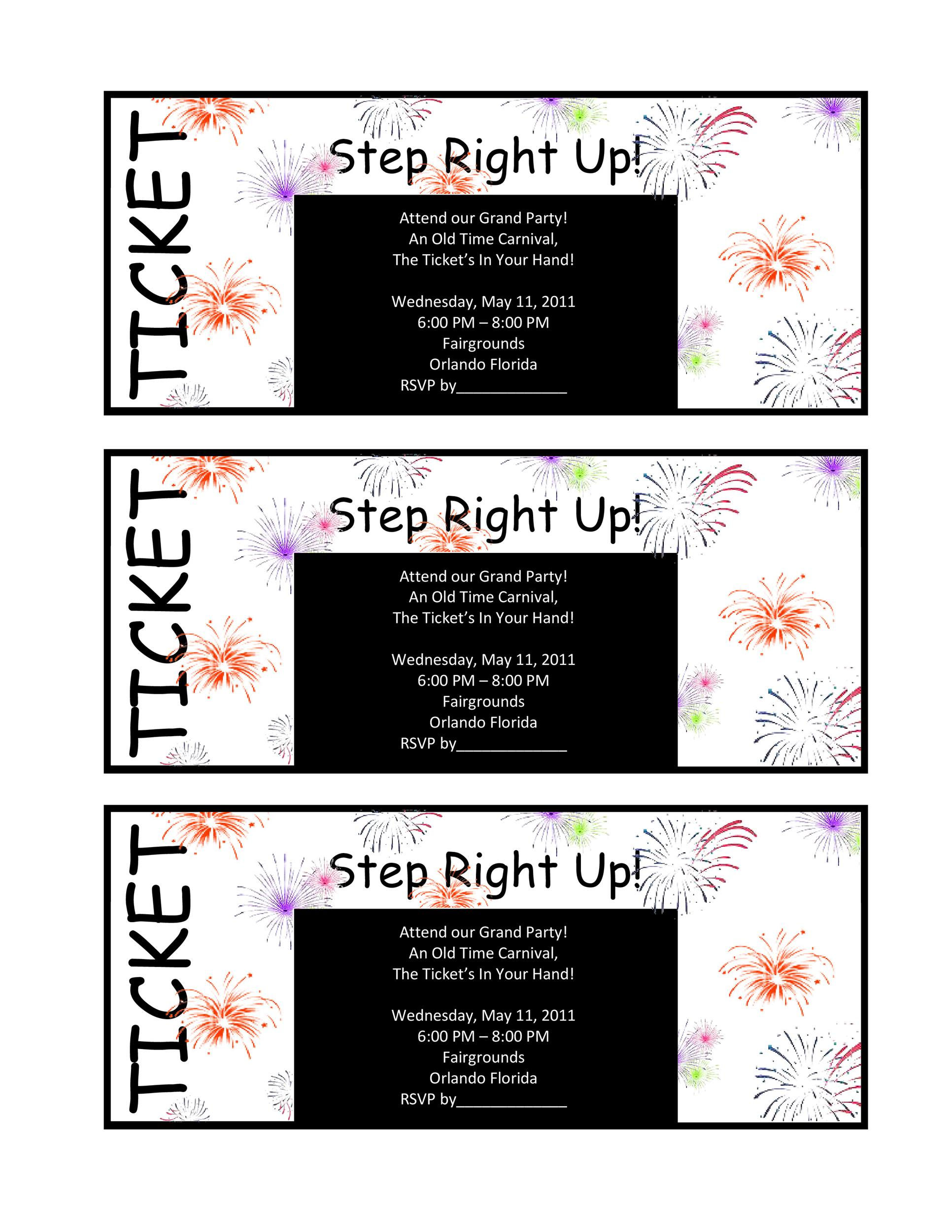 Wallpaper #58496 Free Printable Raffle Ticket Templates