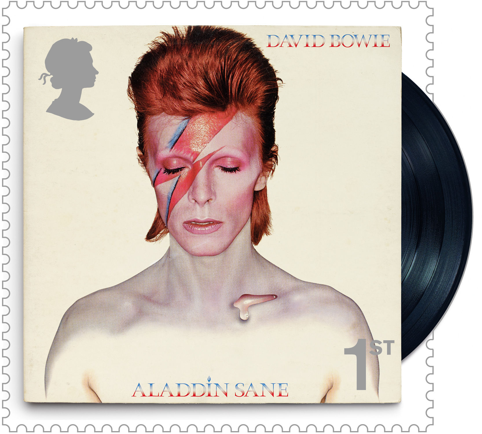 Wallpaper #7030a Aladdin Sane De David Bowie Cd Chez Libertemusic Ref123255141