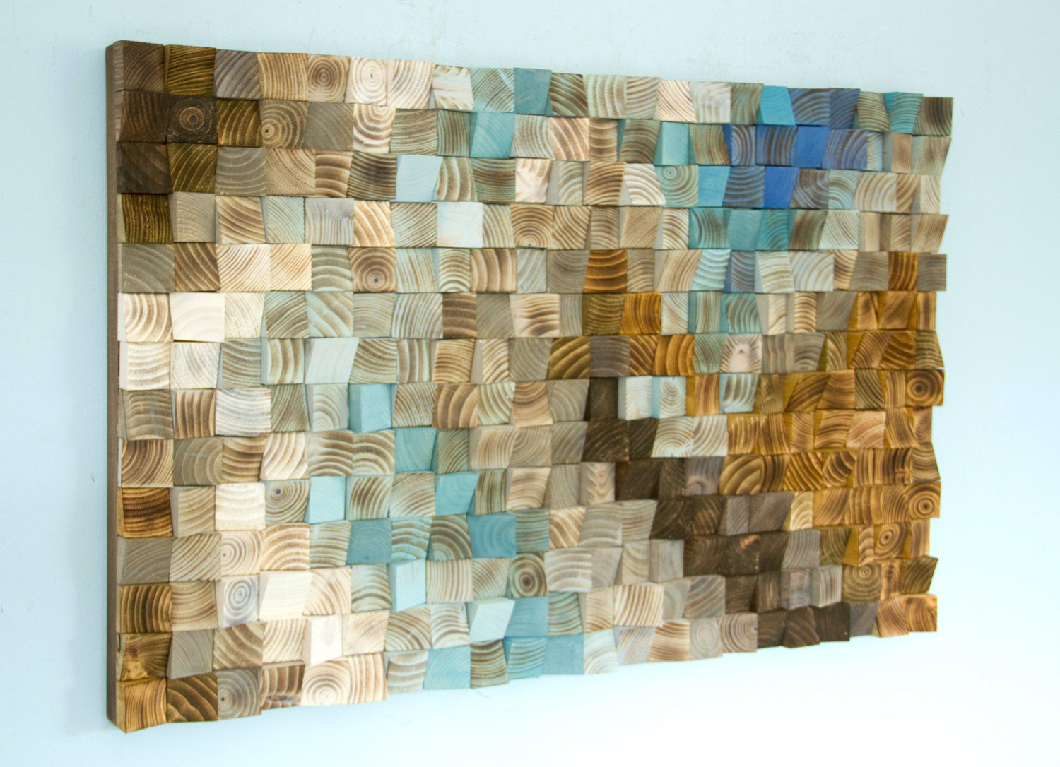 Wallpaper #U2cjEpMBSpphPi3-K_pE47 Wood Wall Art Mosaic Office Wall Decor Geometric Art 24 X 36