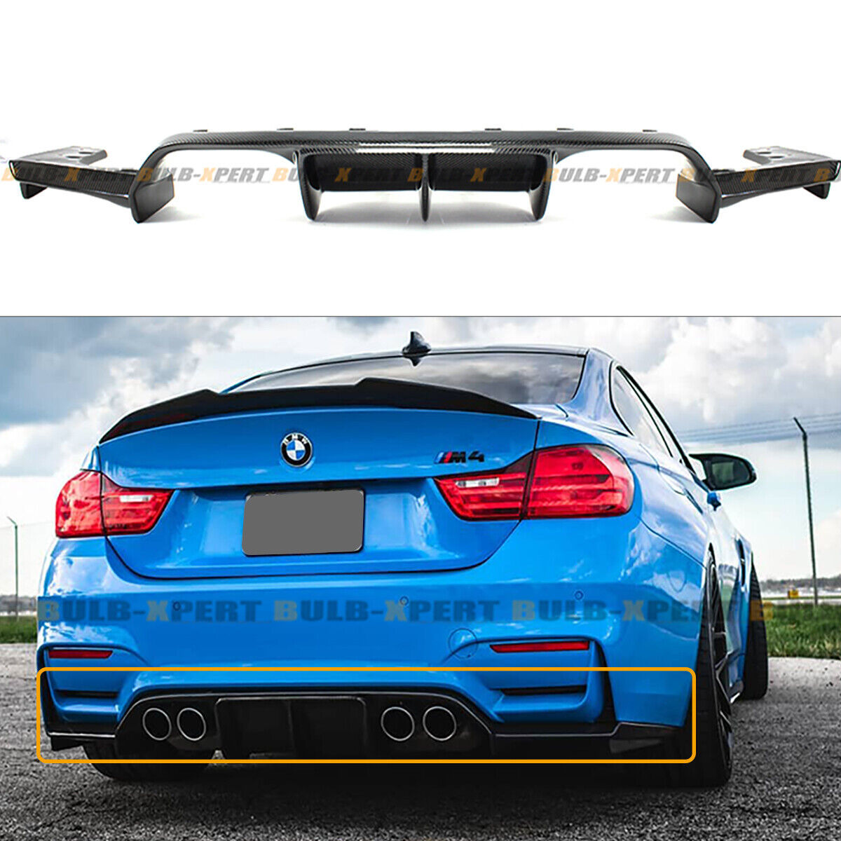 Wallpaper #lUB0MZMBJhL2WPbaFMZQ58 For 2015 19 BMW F80 M3 F82 M4 Carbon Fiber Rear Bumper Big Diffuser 3pc