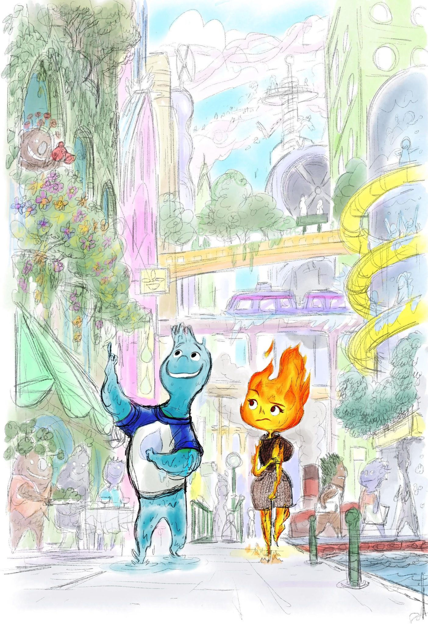 Wallpaper #OWhKI5MBSpphPi3-hTWj234 Pixar Unveils First Look Release Date of New Feature Elemental