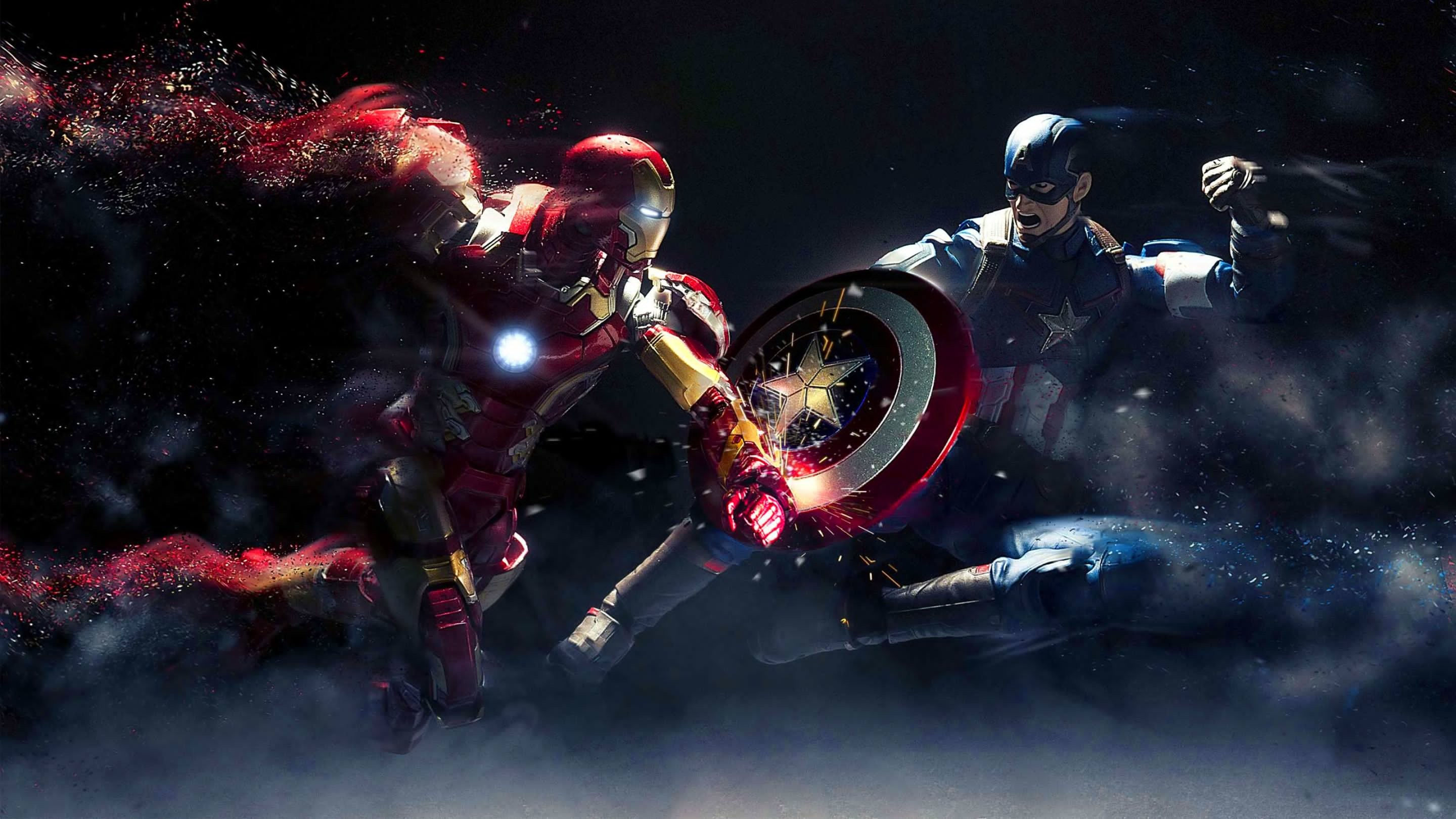 Wallpaper #b4659 Captain America vs Iron Man Comic 5K HD Superheroes 4K Wallpapers