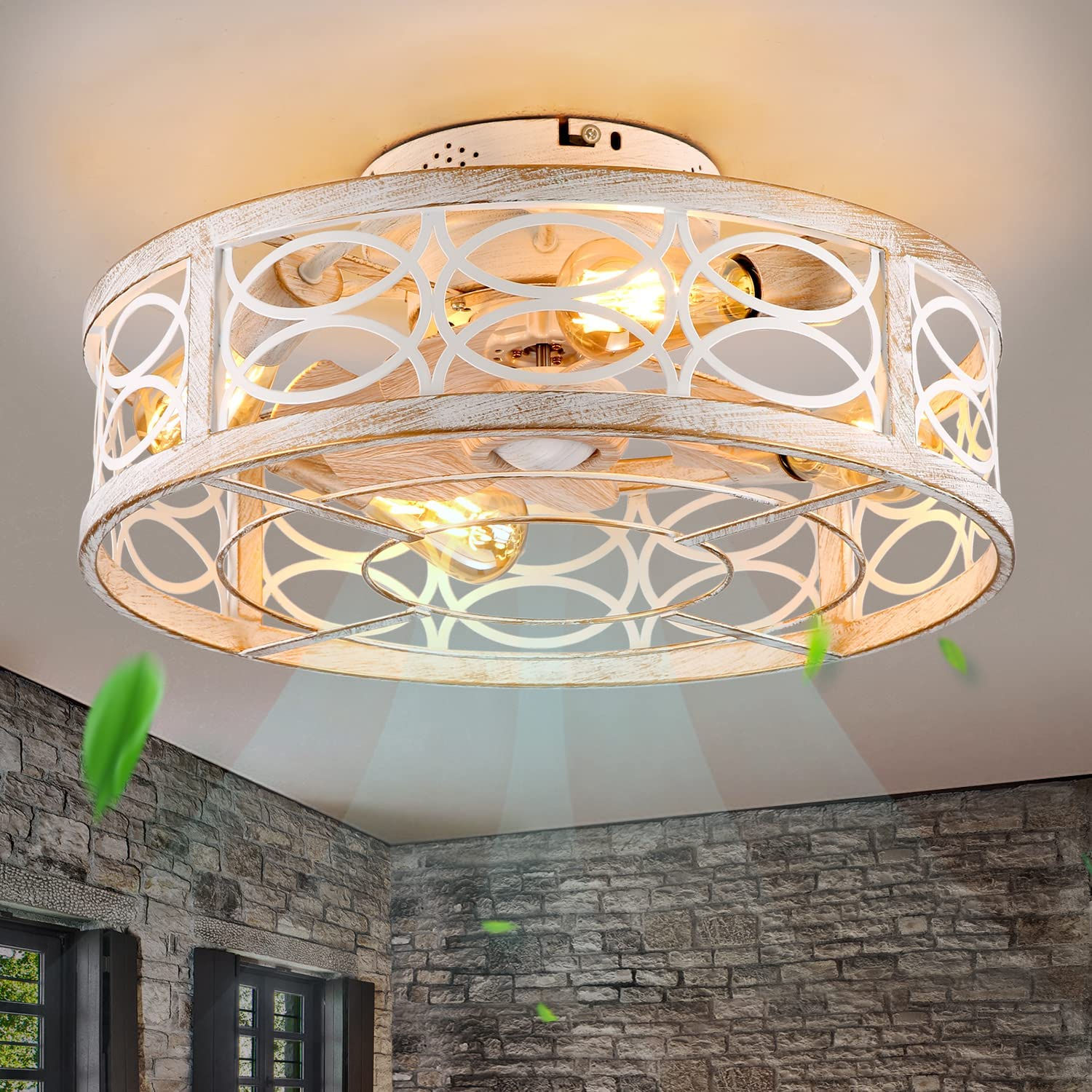 Wallpaper #QEBeMZMBJhL2WPbarMb_56 20 Caged Ceiling Fan with Light and Remoteblade White Ceiling Fans