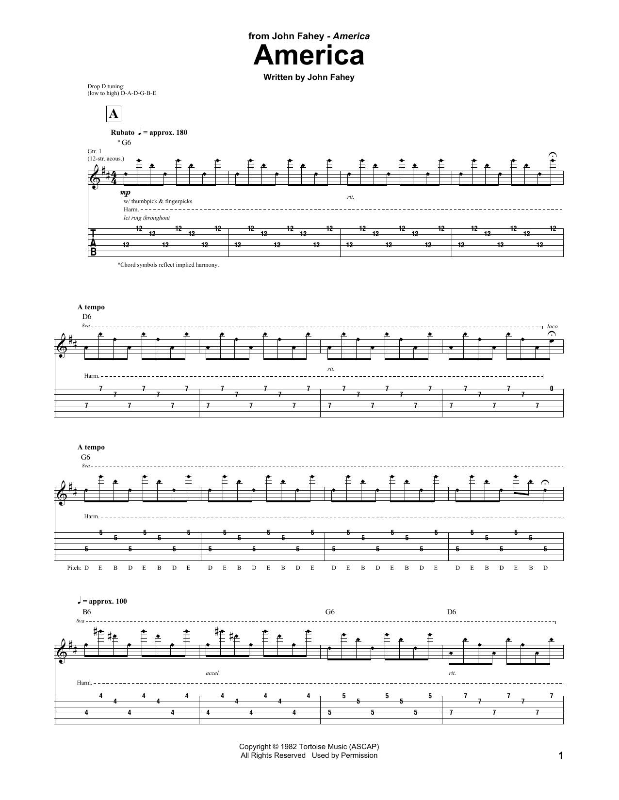 Wallpaper #WXMIg44BFI5NbQksNhm426 America by John Fahey Guitar Tab Guitar Instructor