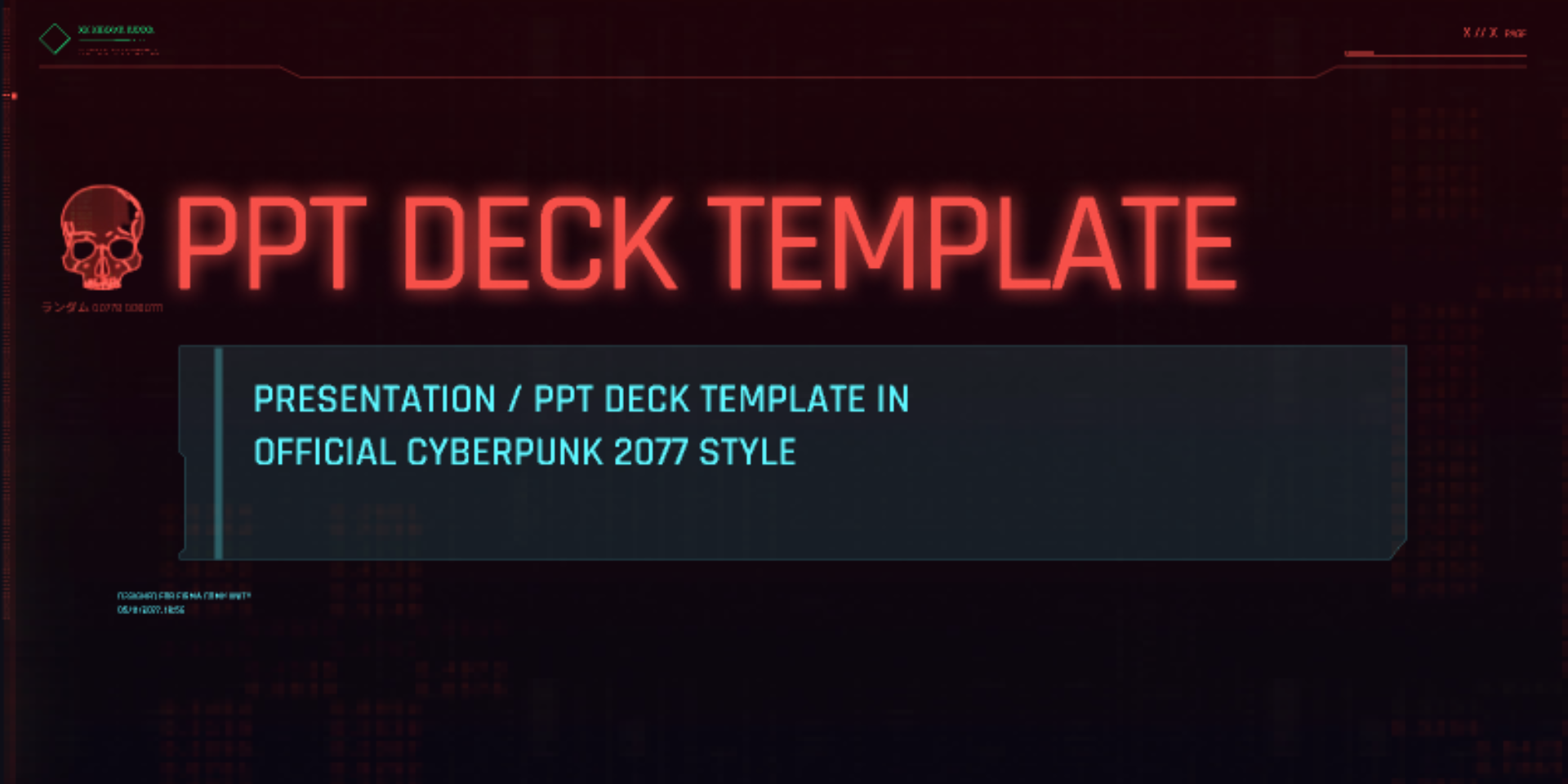 Wallpaper #MGdF-JIBSpphPi3-LInZ186 Cyberpunk 2077 Ppt Template Figma