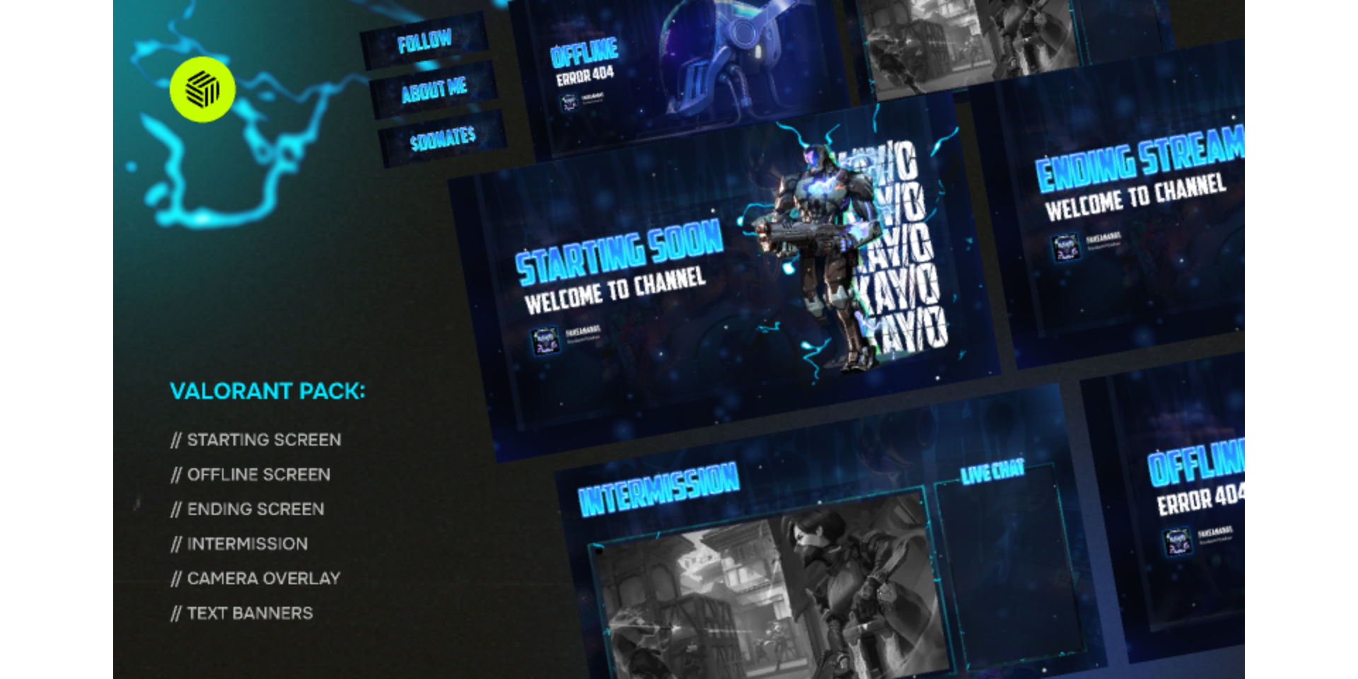 Wallpaper #bme_6ZIBSpphPi3-ekMU197 Valorant Kayo Twitch Live Stream Overlay Pack Figma