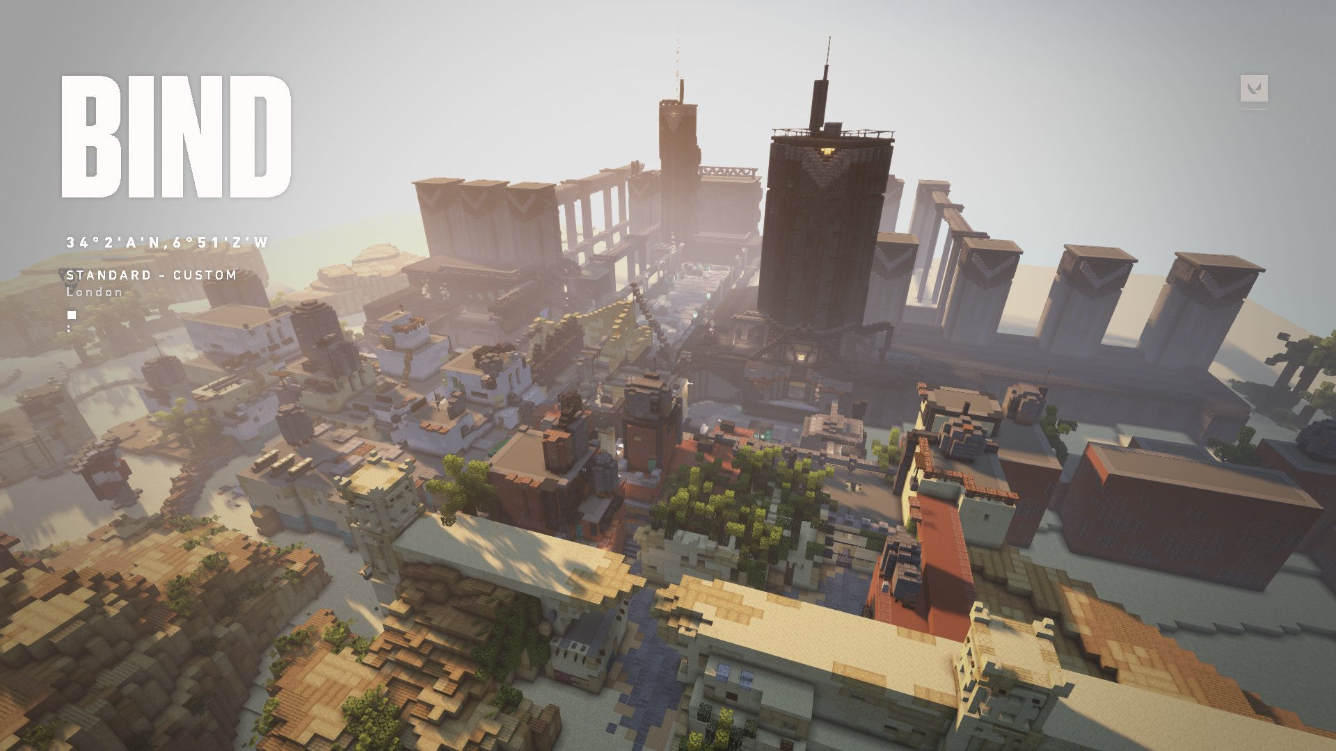 Wallpaper #sUUJjo4B7YBJg1BVVZxZ1 The Popular Map from Valorant Recreated in Minecraft with Incredible