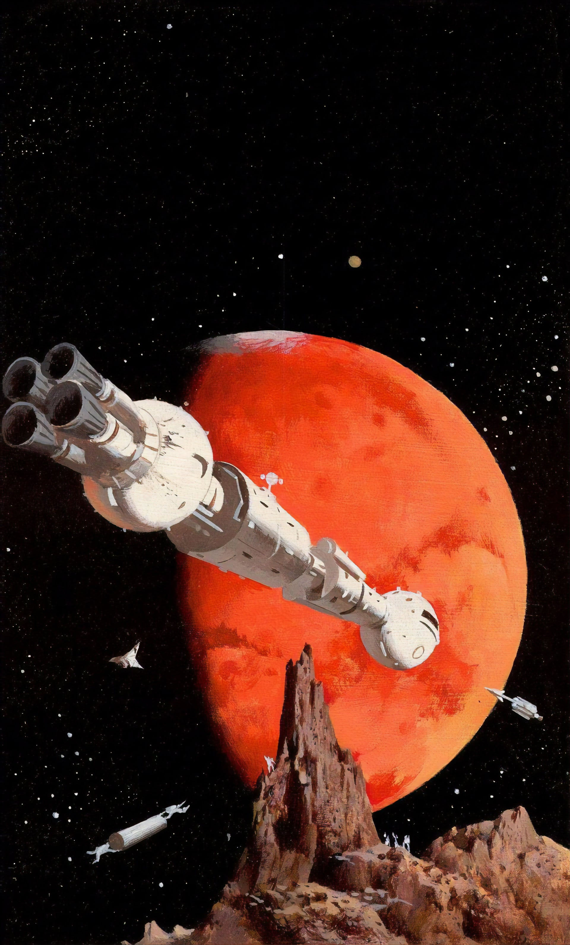 Wallpaper #f2954 Vintage Art Print Science Fiction Retro Ufo Poster Space Etsy