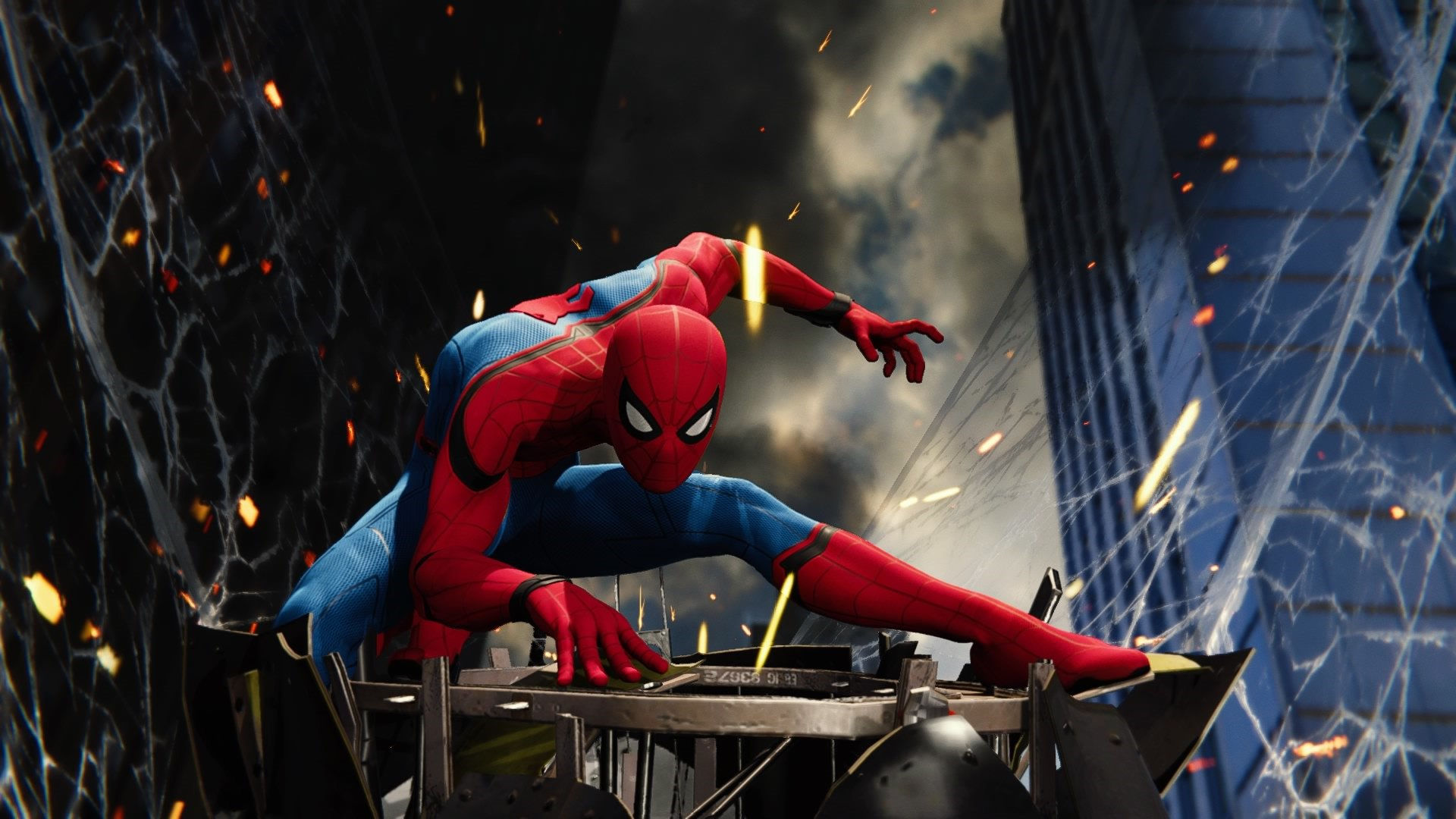 Wallpaper #GkWwlY4B7YBJg1BVIaCK33 Spider-Man Perches on a Rooftop