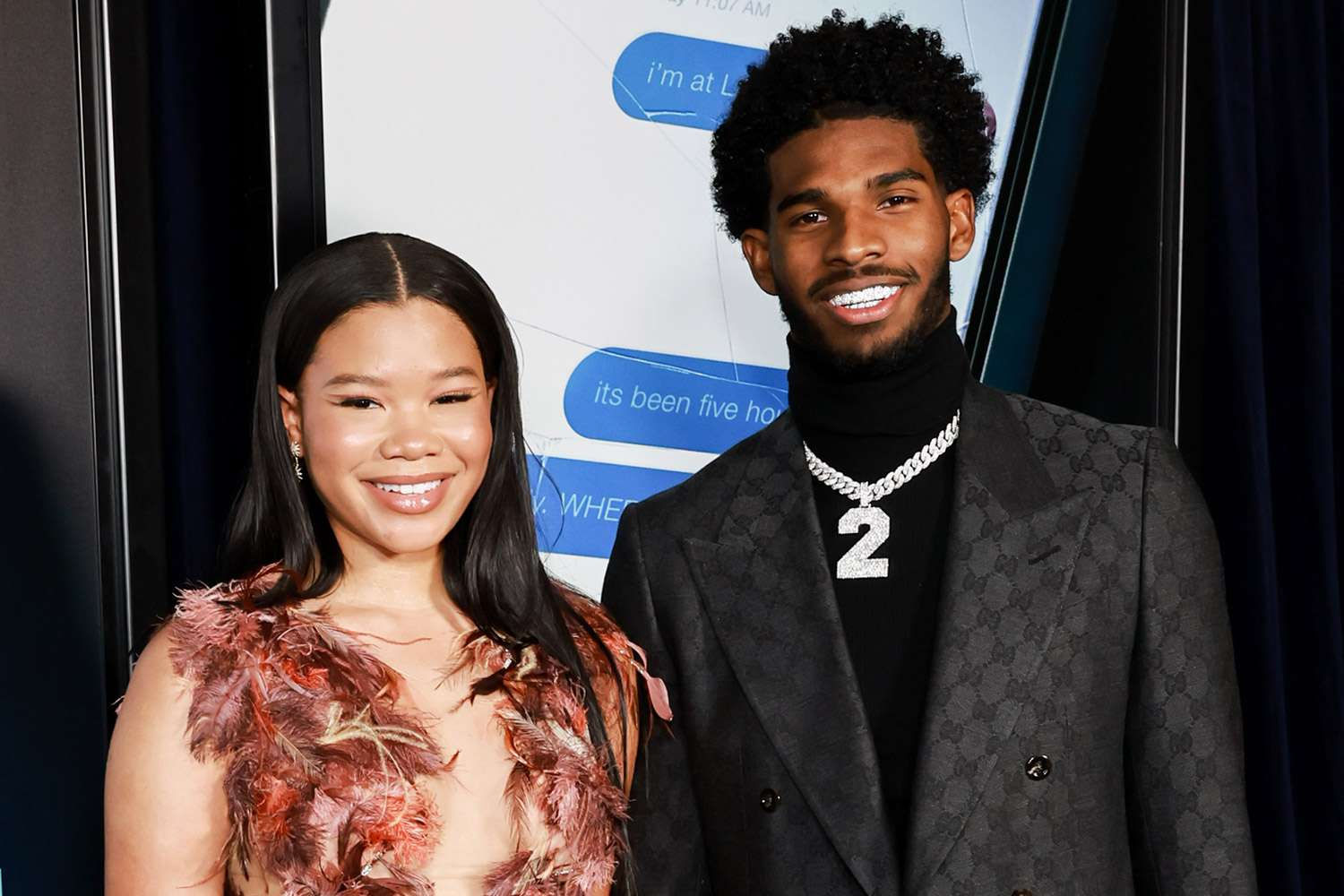 Wallpaper #EGhoGpMBSpphPi3-fxxs301 Storm Reid Makes Red Carpet Debut with Boyfriend Shedeur Sanders Photos