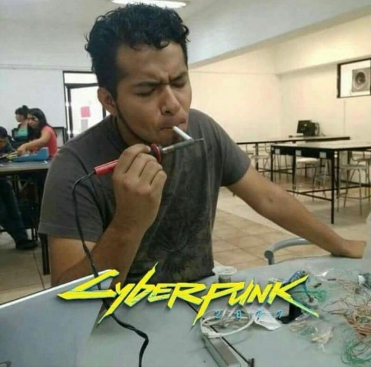Wallpaper #mW29apcBycdYOYFTrXH232 29 Cyberpunk 2077 Memes That Show People Using Technology in the