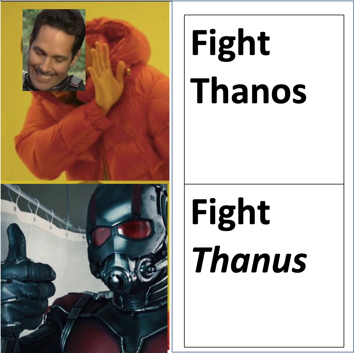 Wallpaper #f6VFOJMBVBiSkHCaBI3U21 39 Ant Man Defeating Thanos by Going Up His Butt and Expanding Memes