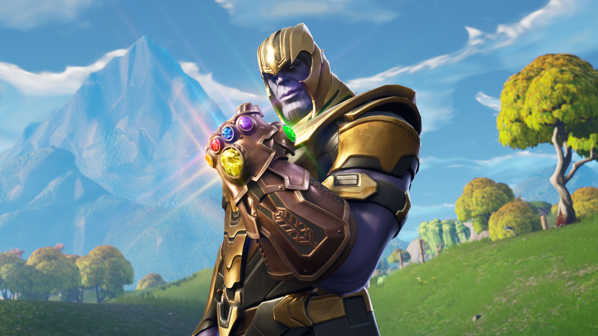 Wallpaper #C6UOOJMBVBiSkHCaT43Q173 Thanos and the Infinity Gauntlet in Fortnite